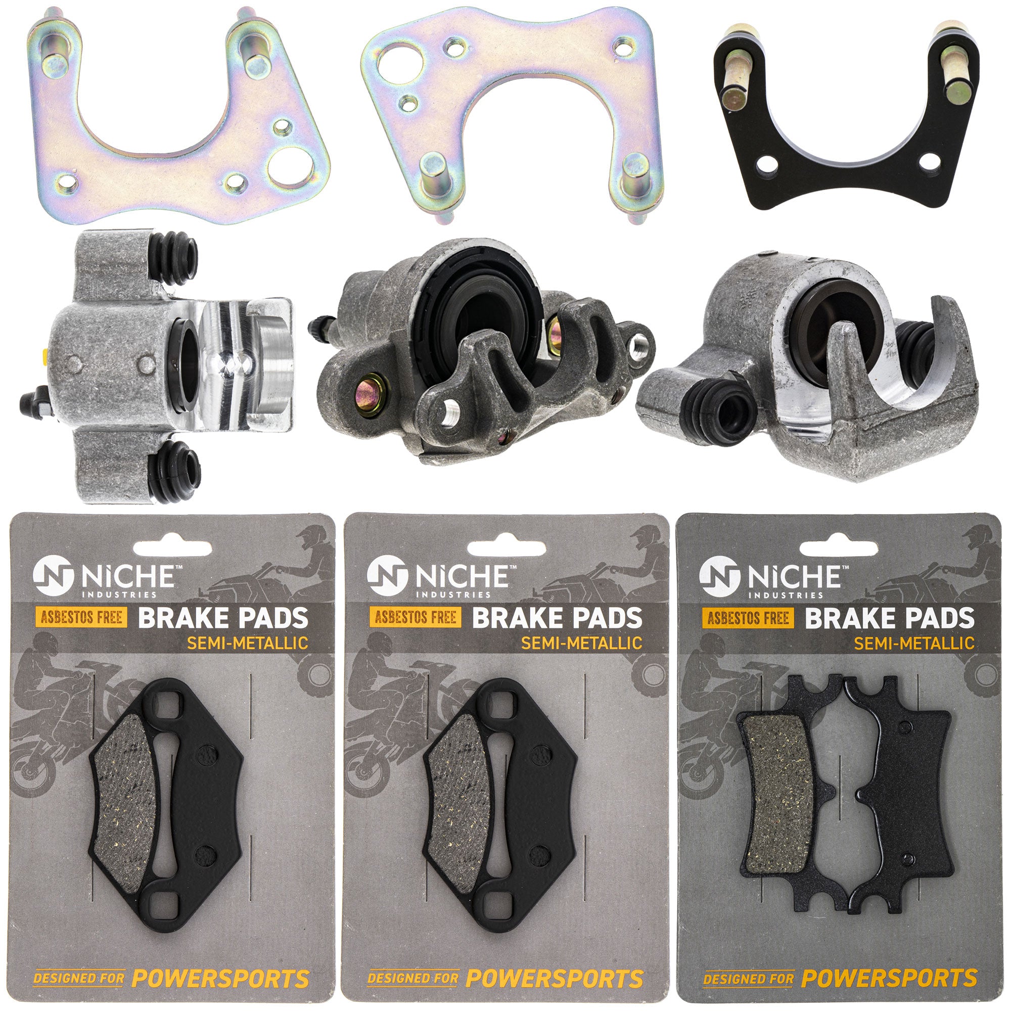 Brake Rebuild Kit Calipers & Pads (3) for zOTHER Polaris GEM Sportsman NICHE MK1008212
