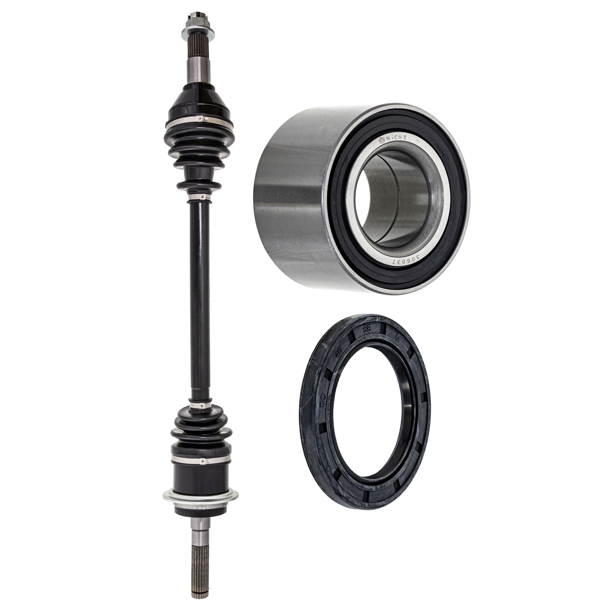 Axle with Wheel Bearing and Seal Kit for zOTHER BRP Can-Am Ski-Doo Sea-Doo Commander NICHE MK1009345