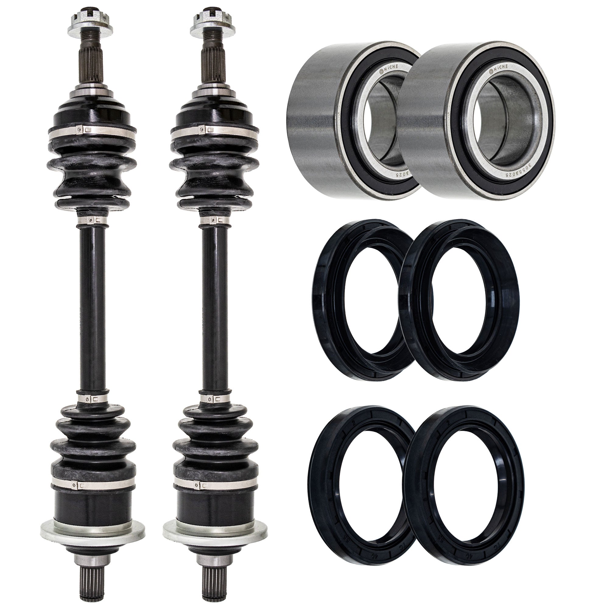 Axle with Wheel Bearing and Seal Kit for zOTHER Arctic Cat Textron Cat NICHE MK1009347