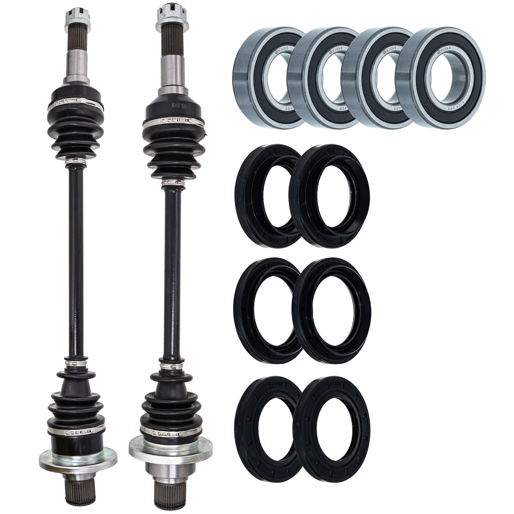 Axle with Wheel Bearing and Seal Kit for zOTHER Yamaha Mule NICHE MK1009352