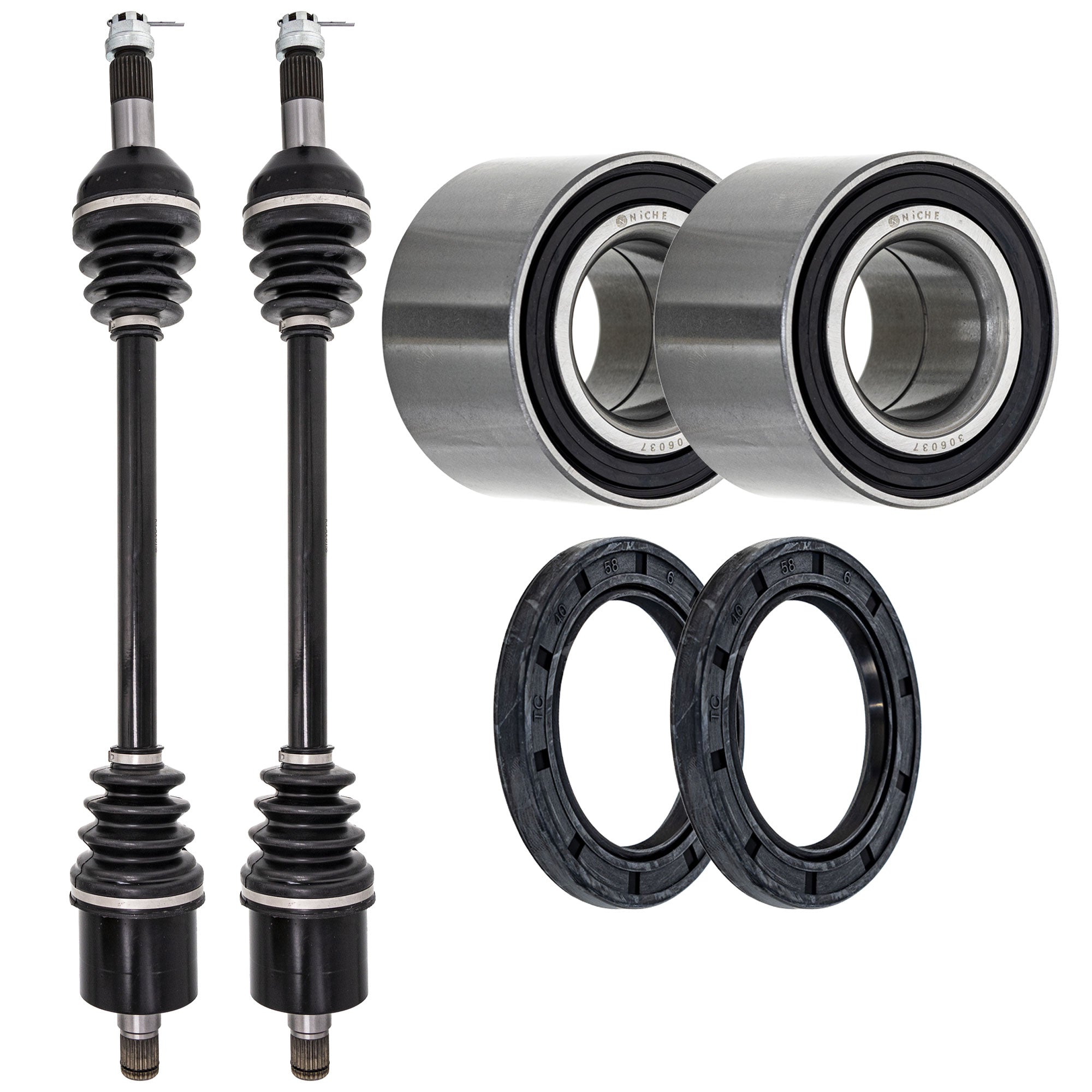 Axle with Wheel Bearing and Seal Kit for zOTHER BRP Can-Am Ski-Doo Sea-Doo Cat NICHE MK1009362