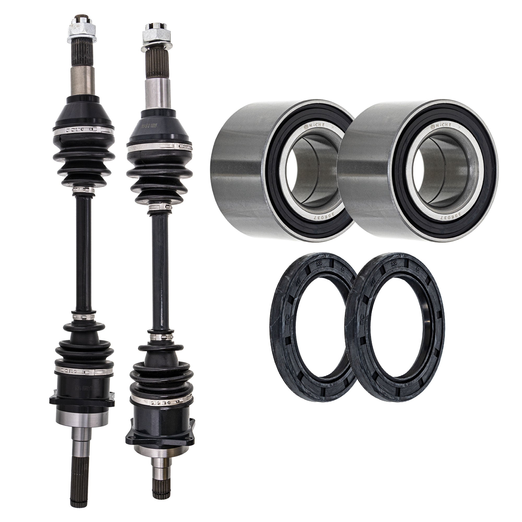 Axle with Wheel Bearing and Seal Kit for zOTHER BRP Can-Am Ski-Doo Sea-Doo Cat NICHE MK1009366