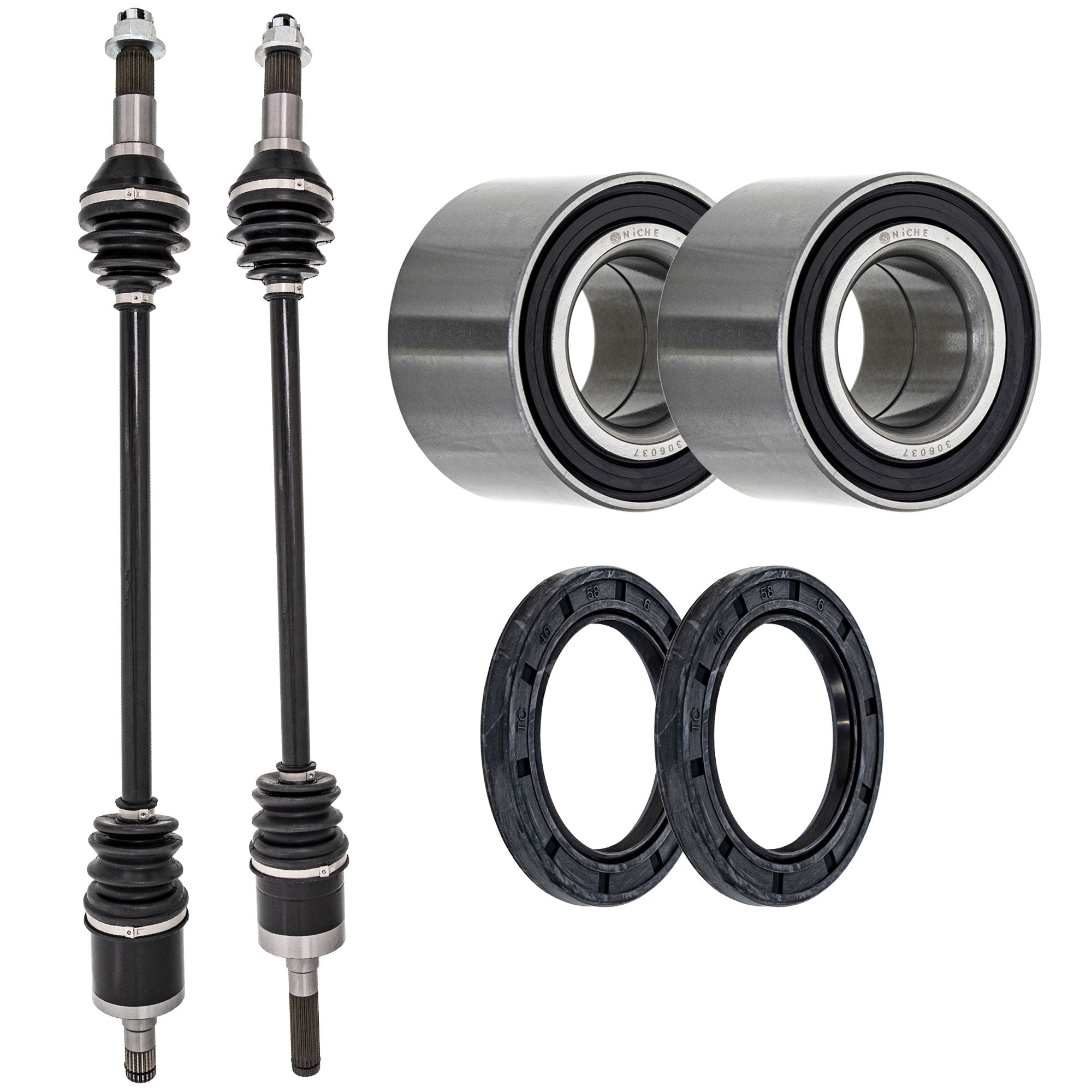 Axle with Wheel Bearing and Seal Kit for zOTHER BRP Can-Am Ski-Doo Sea-Doo Commander NICHE MK1009372