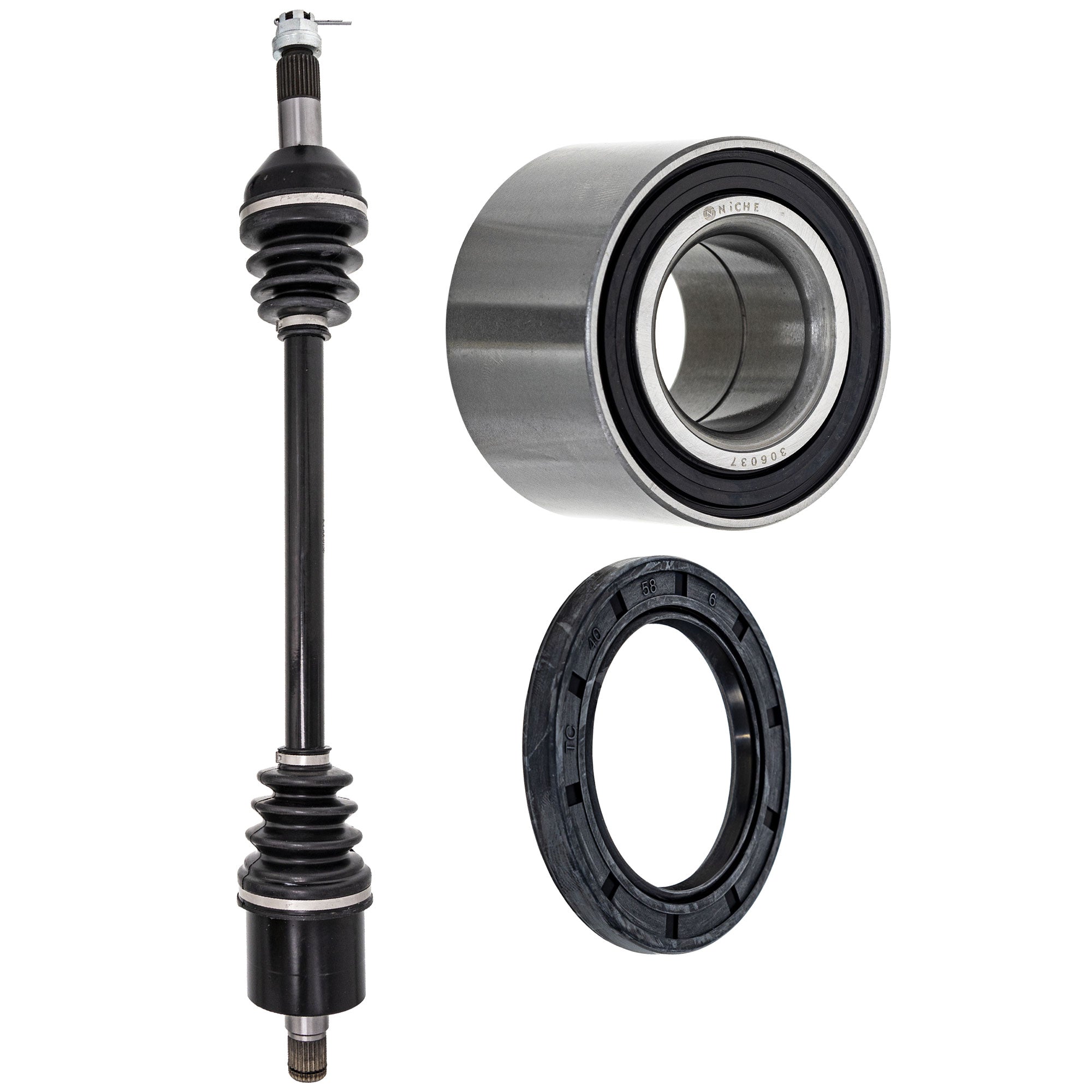 Axle with Wheel Bearing and Seal Kit for zOTHER BRP Can-Am Ski-Doo Sea-Doo Cat NICHE MK1009373