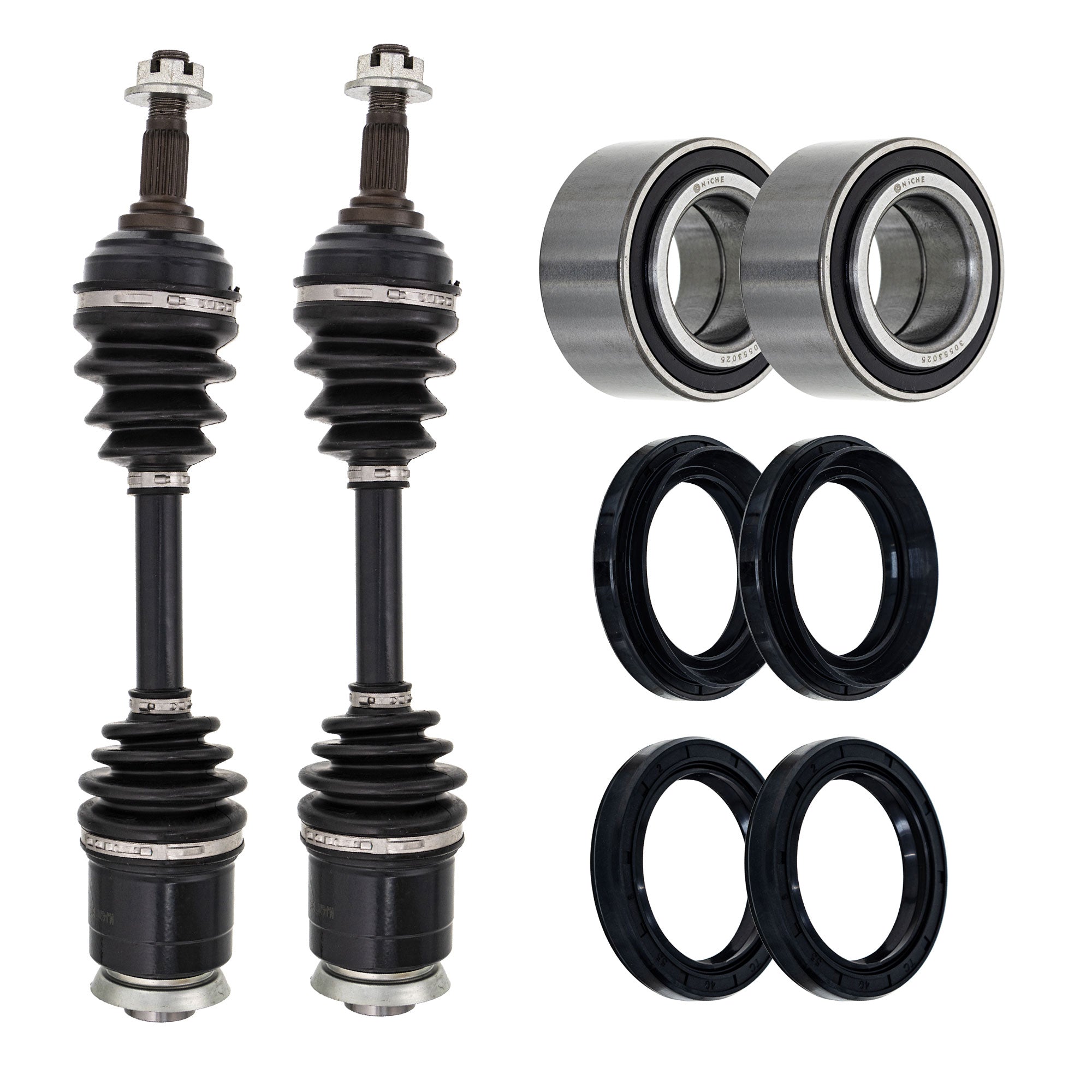 Axle with Wheel Bearing and Seal Kit for zOTHER Arctic Cat Textron Renegade Outlander NICHE MK1009374