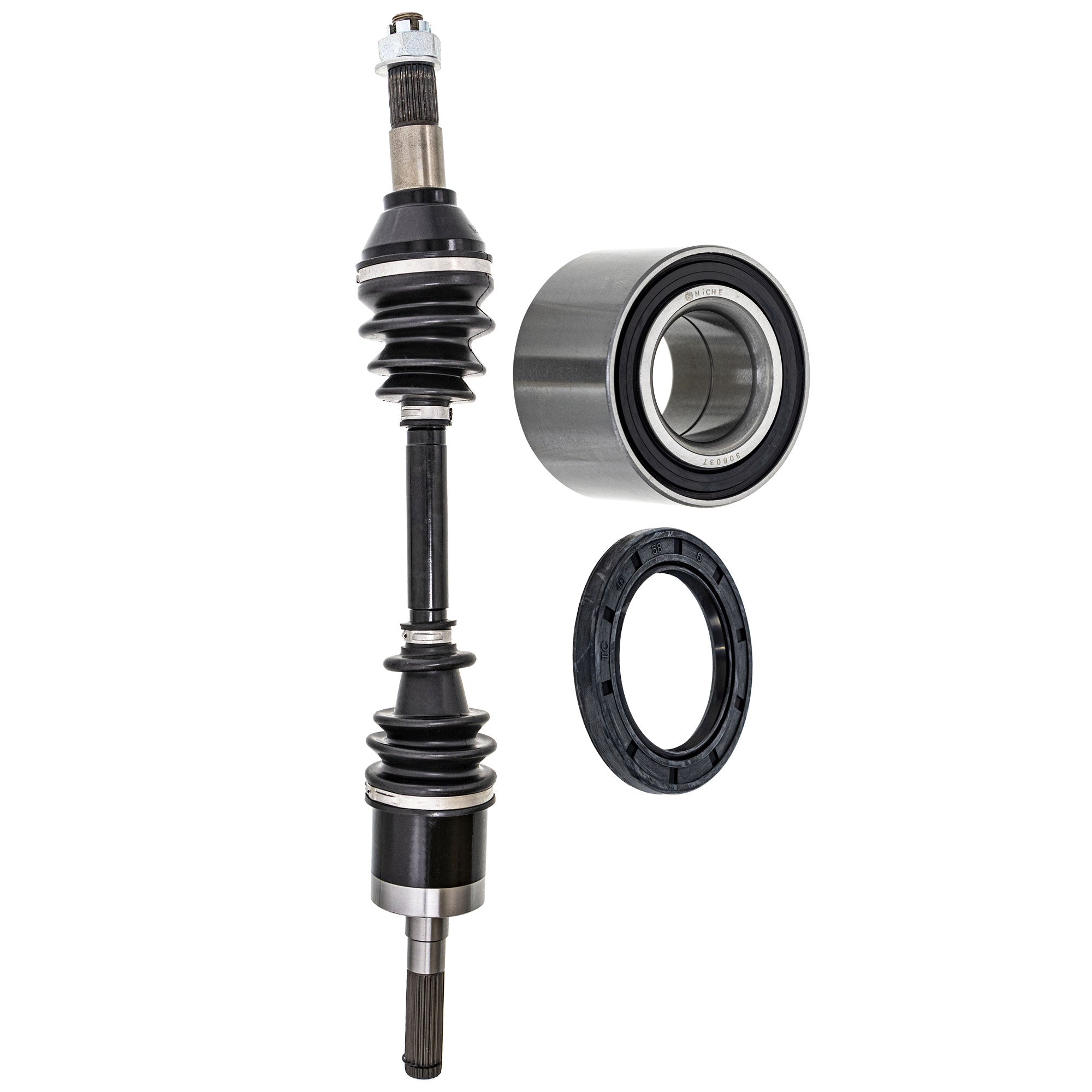 Axle with Wheel Bearing and Seal Kit for zOTHER BRP Can-Am Ski-Doo Sea-Doo Grizzly NICHE MK1009381