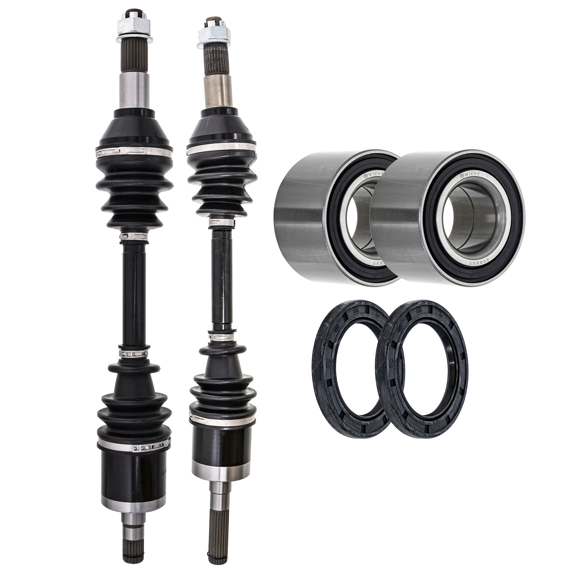 Axle with Wheel Bearing and Seal Kit for zOTHER BRP Can-Am Ski-Doo Sea-Doo Grizzly NICHE MK1009393