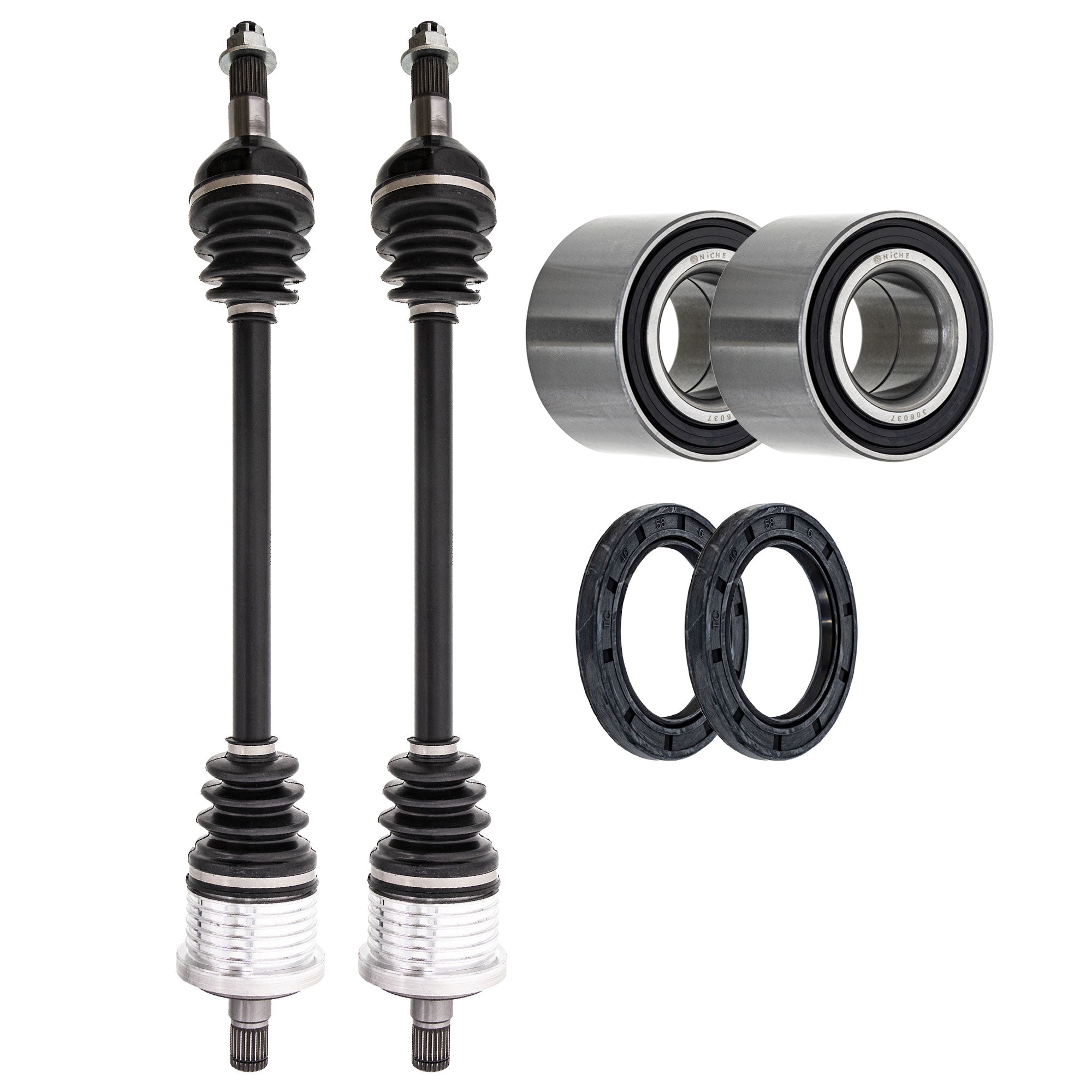 Axle with Wheel Bearing and Seal Kit for zOTHER BRP Can-Am Ski-Doo Sea-Doo Brute NICHE MK1009396