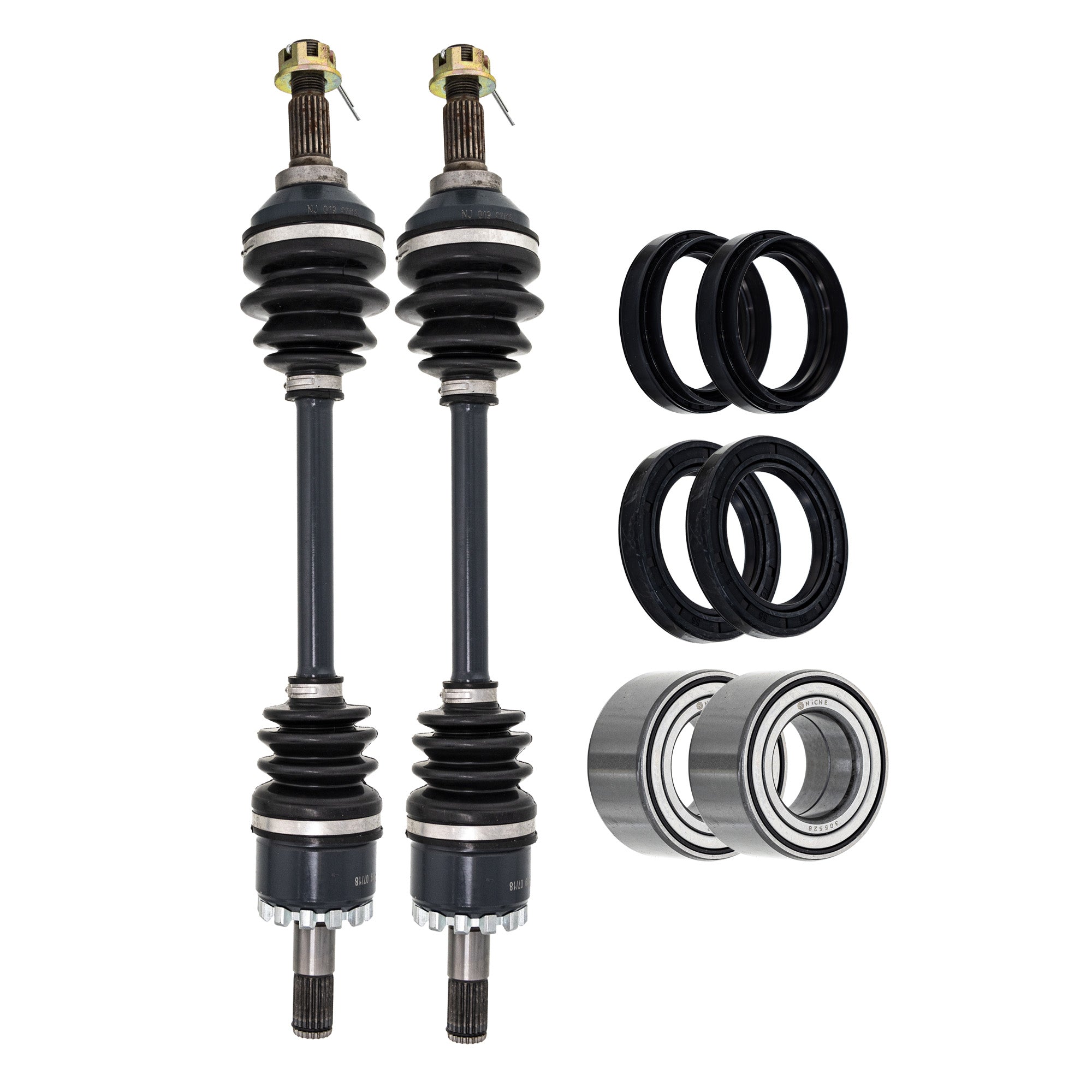 Axle with Wheel Bearing and Seal Kit for zOTHER Kawasaki Cat NICHE MK1009400