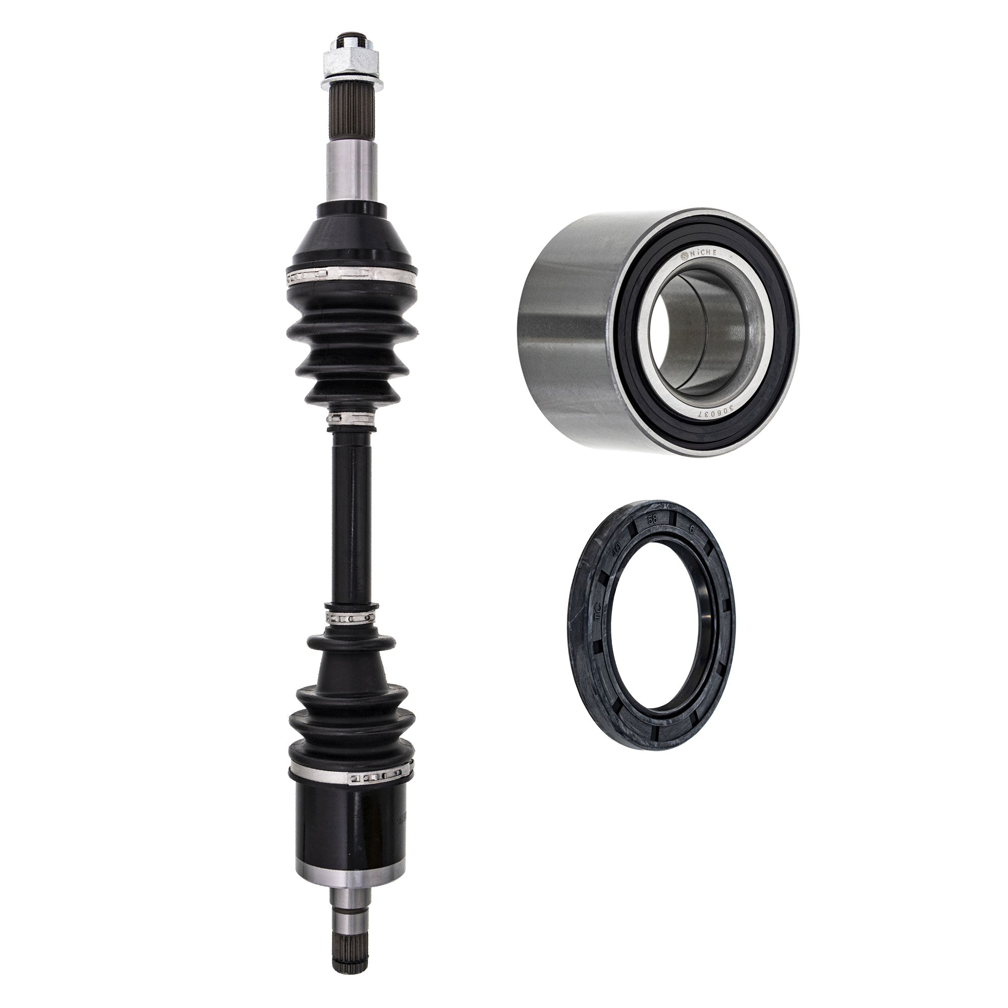 Axle with Wheel Bearing and Seal Kit for zOTHER BRP Can-Am Ski-Doo Sea-Doo Commander NICHE MK1009402