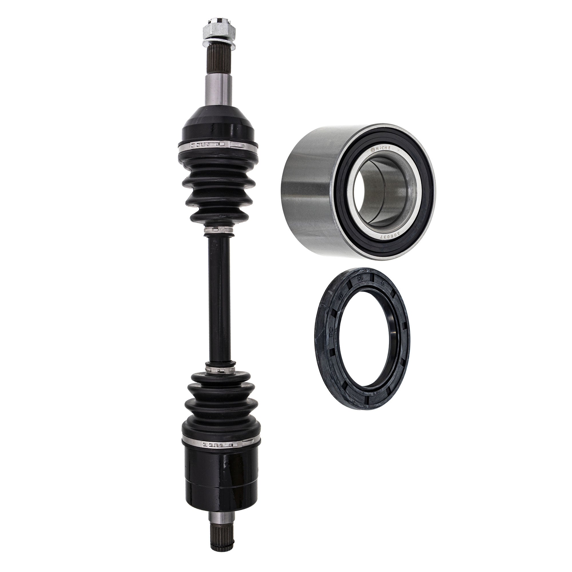 Axle with Wheel Bearing and Seal Kit for zOTHER BRP Can-Am Ski-Doo Sea-Doo Cat NICHE MK1009408