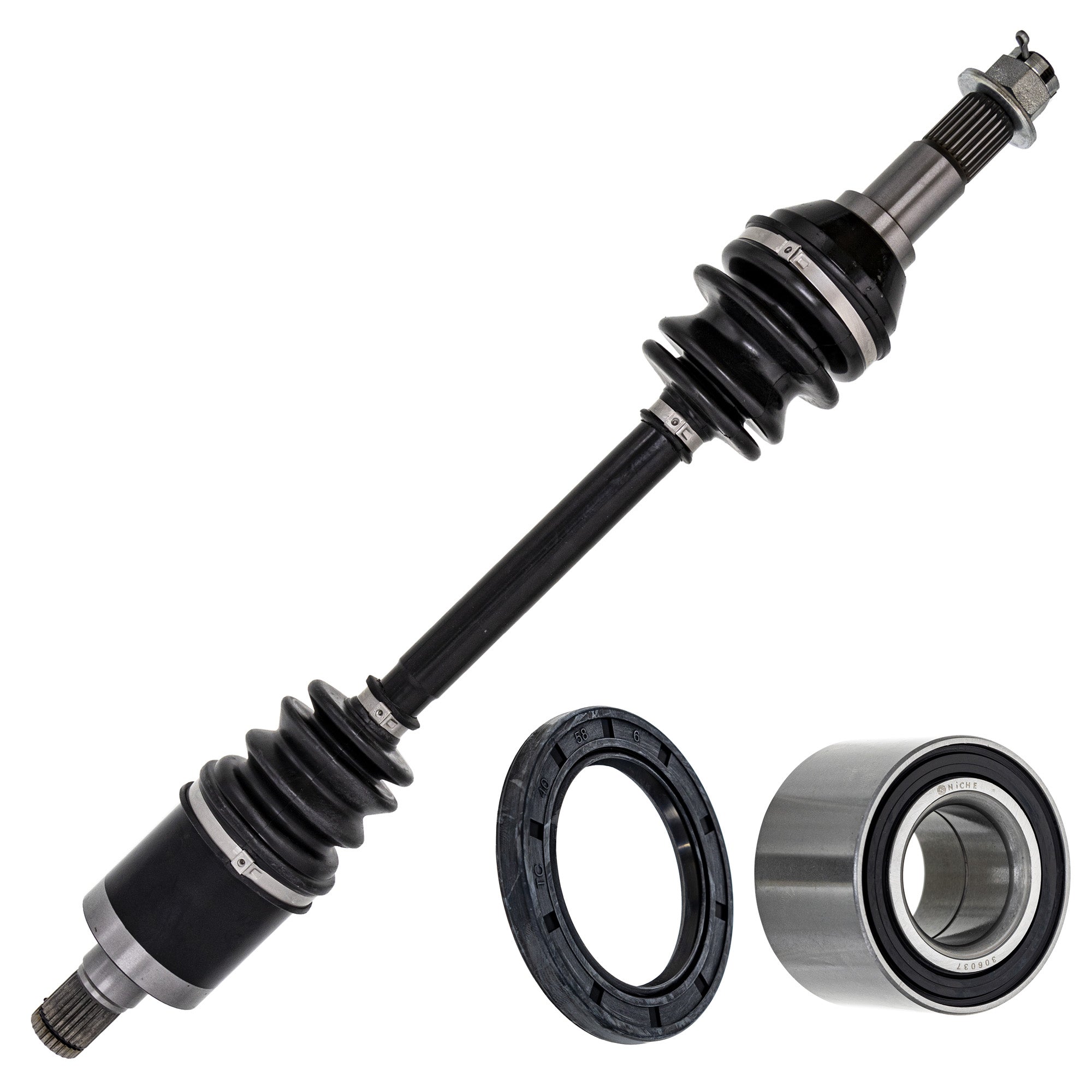 Axle with Wheel Bearing and Seal Kit for zOTHER BRP Can-Am Ski-Doo Sea-Doo Outlander NICHE MK1009441