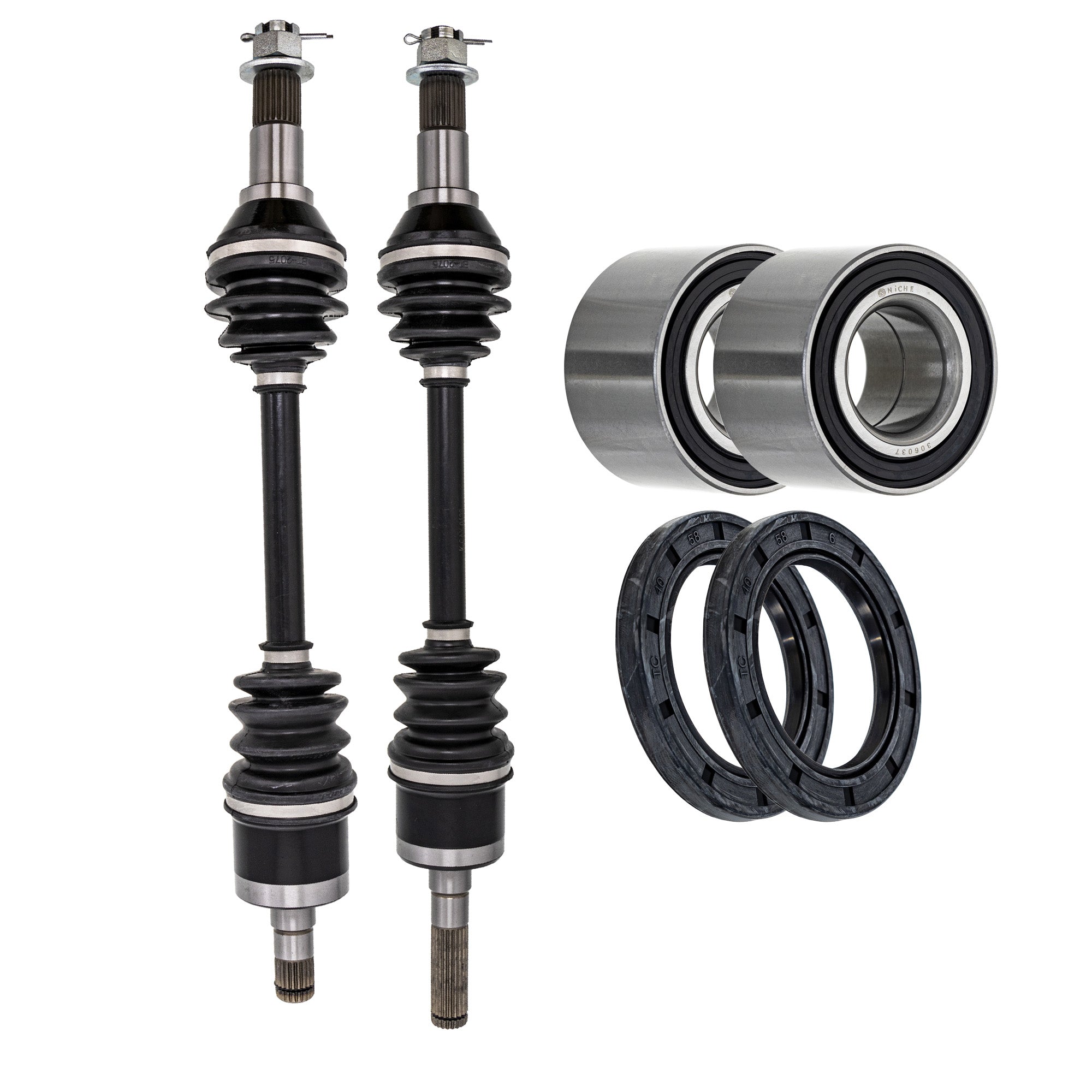 Axle with Wheel Bearing and Seal Kit for zOTHER BRP Can-Am Ski-Doo Sea-Doo Renegade NICHE MK1009444