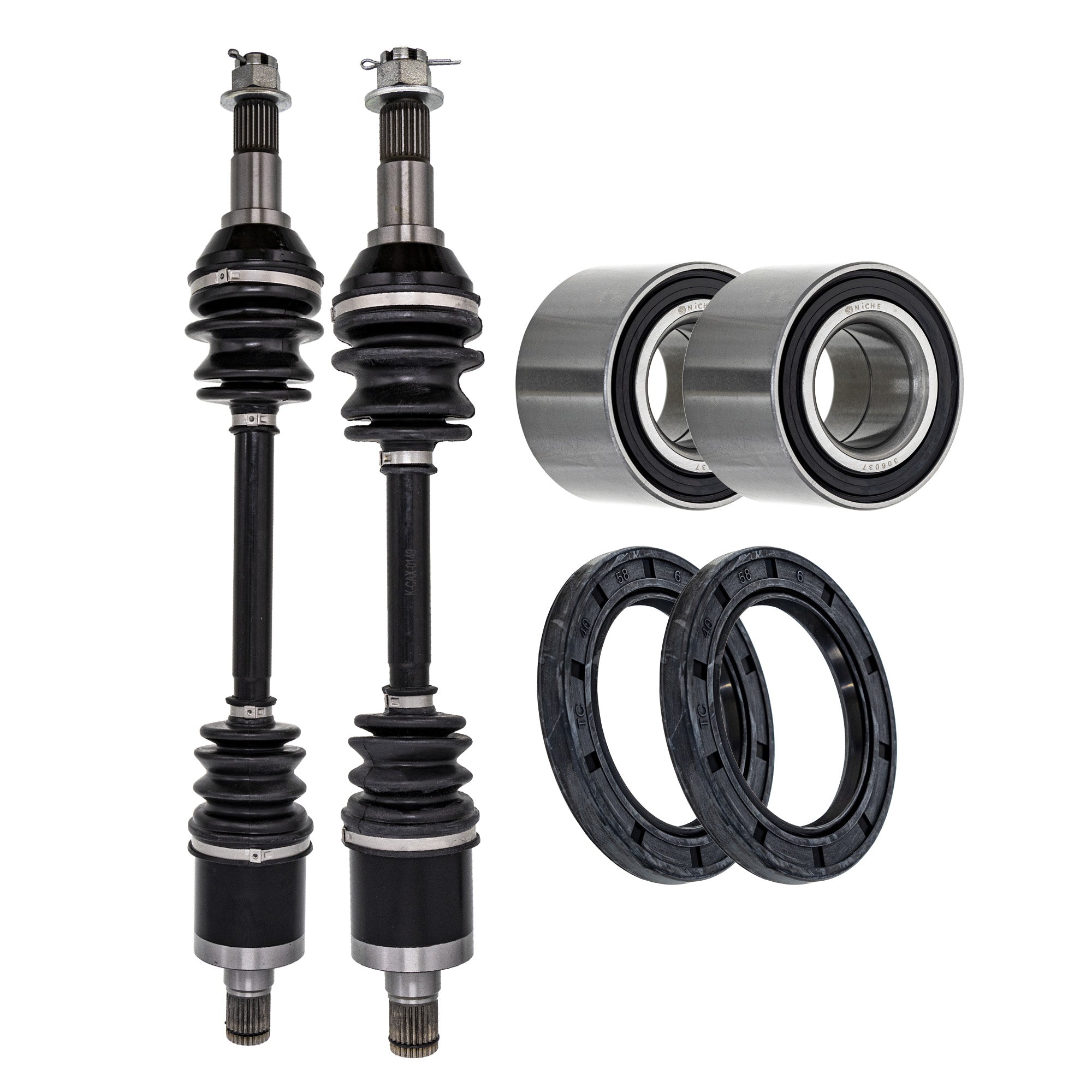 Axle with Wheel Bearing and Seal Kit for zOTHER BRP Can-Am Ski-Doo Sea-Doo Rhino NICHE MK1009446