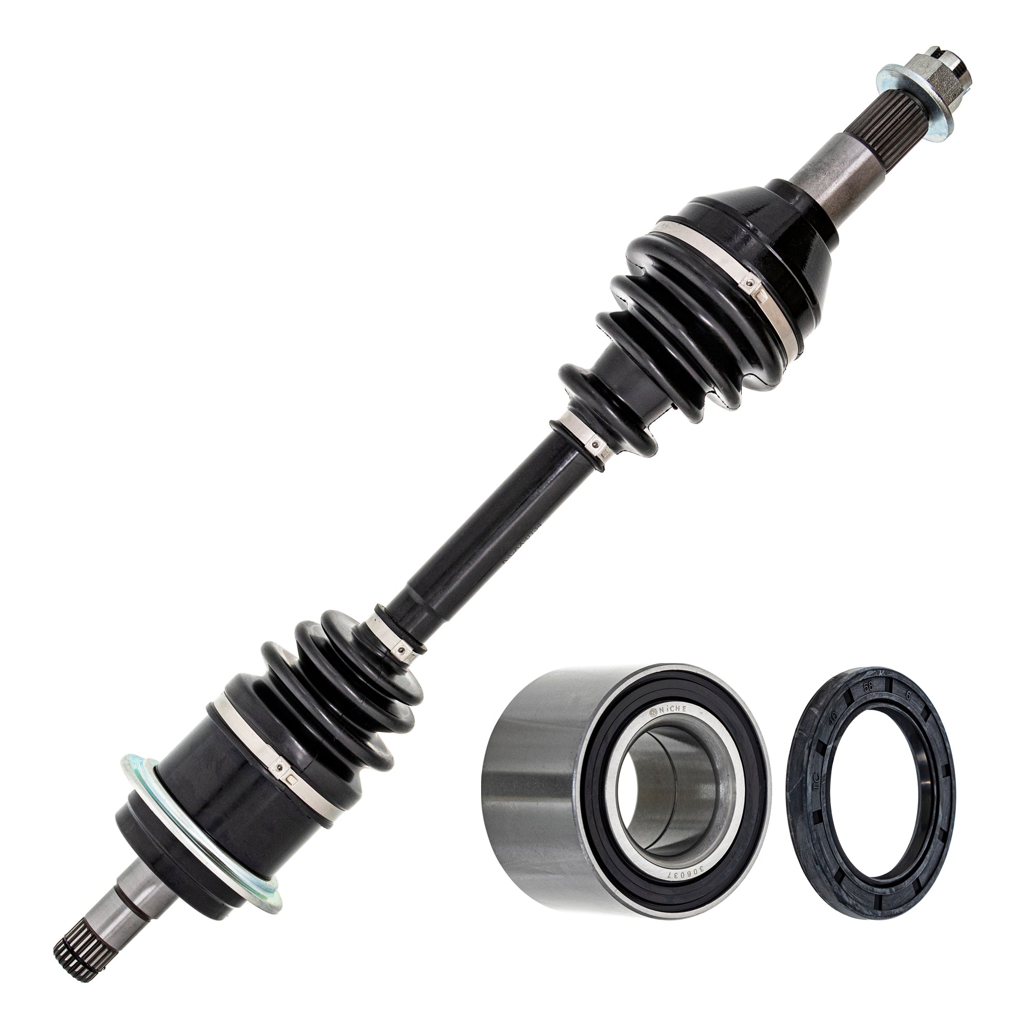 Axle with Wheel Bearing and Seal Kit for zOTHER BRP Can-Am Ski-Doo Sea-Doo Prairie Bayou NICHE MK1009457