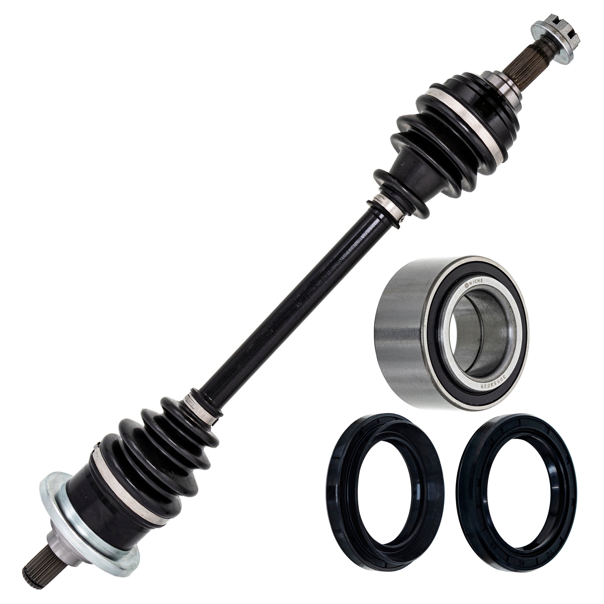 Axle with Wheel Bearing and Seal Kit for zOTHER Arctic Cat Textron Cat NICHE MK1009460