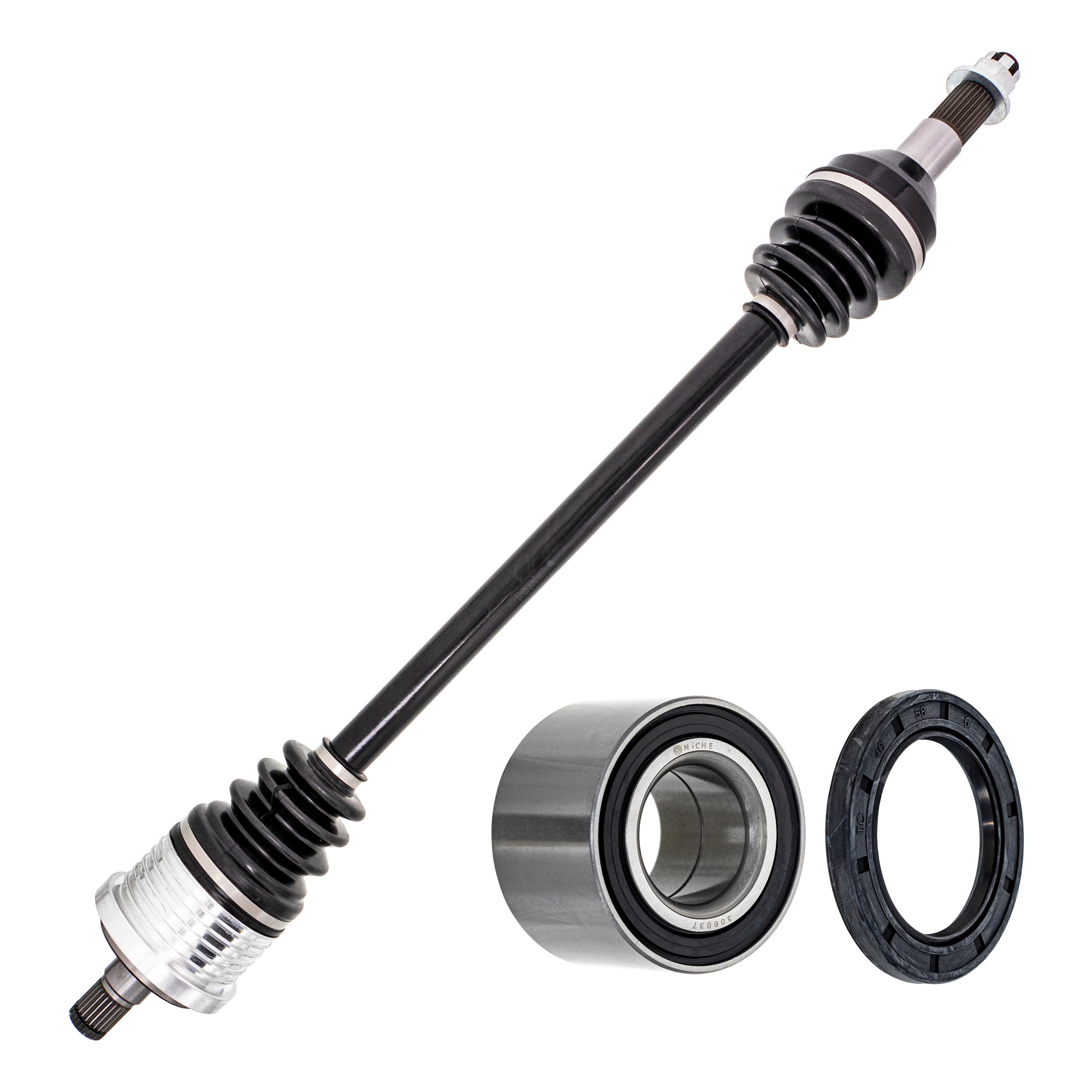 Axle with Wheel Bearing and Seal Kit for zOTHER BRP Can-Am Ski-Doo Sea-Doo Brute NICHE MK1009467