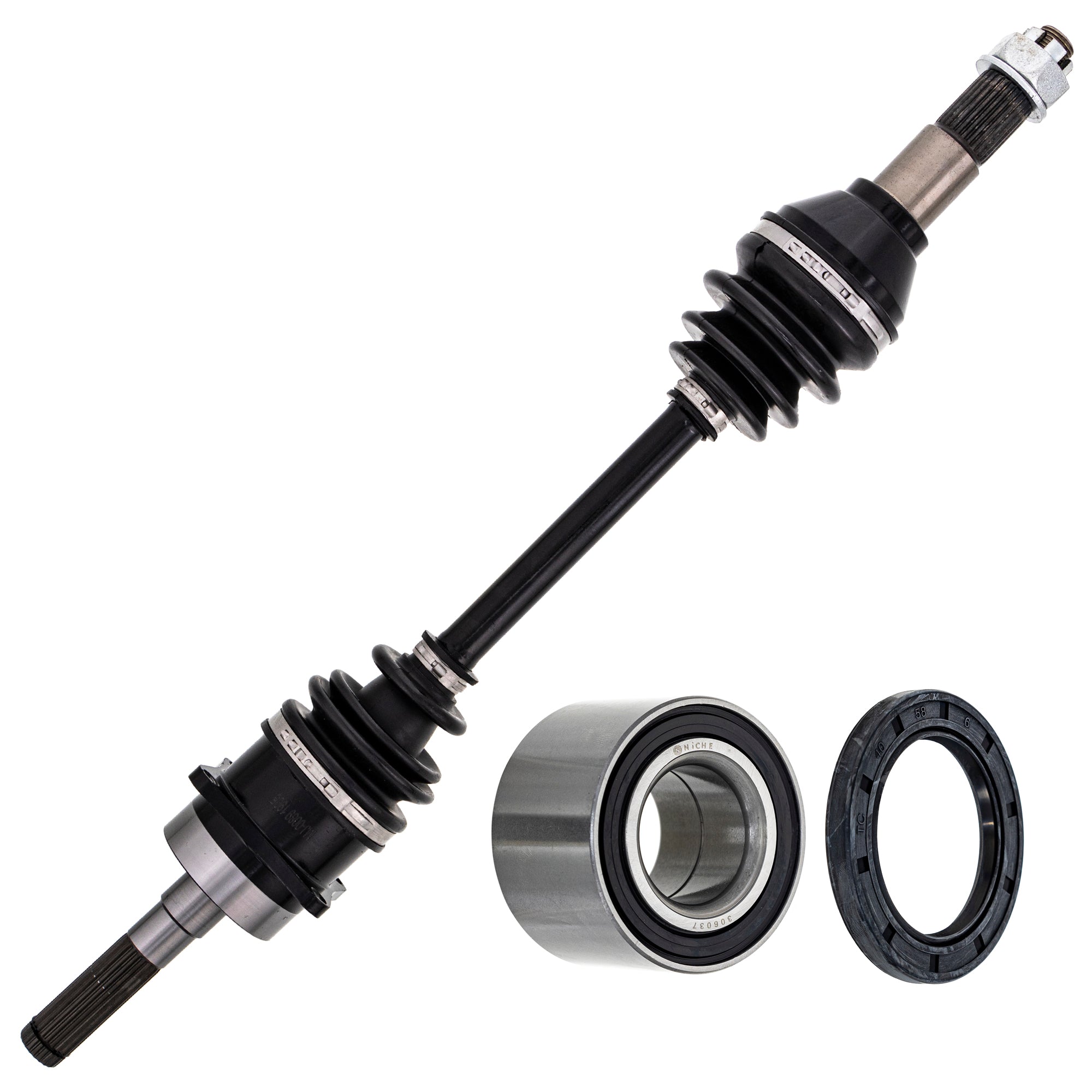 Axle with Wheel Bearing and Seal Kit for zOTHER BRP Can-Am Ski-Doo Sea-Doo Renegade NICHE MK1009471