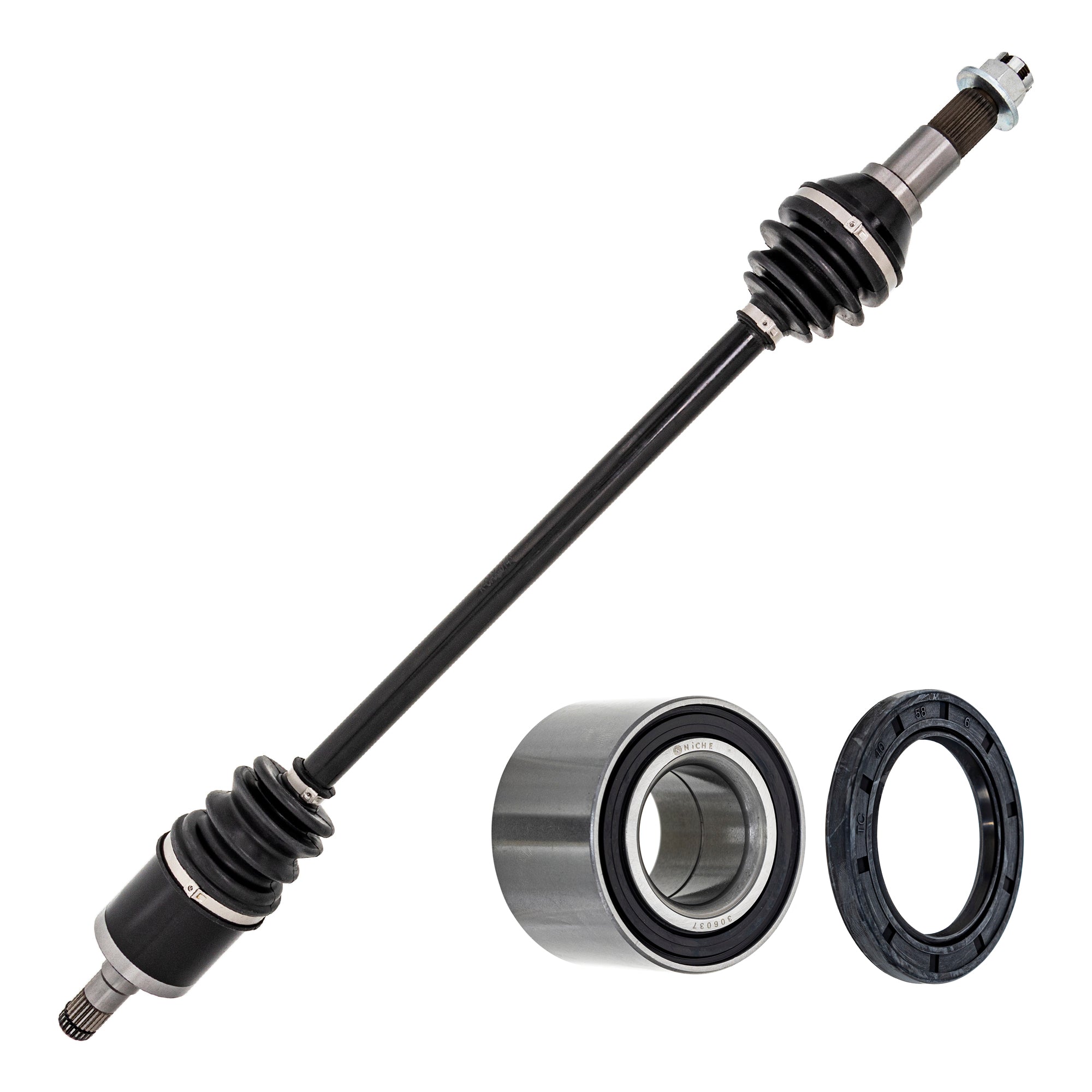 Axle with Wheel Bearing and Seal Kit for zOTHER BRP Can-Am Ski-Doo Sea-Doo Maverick NICHE MK1009472