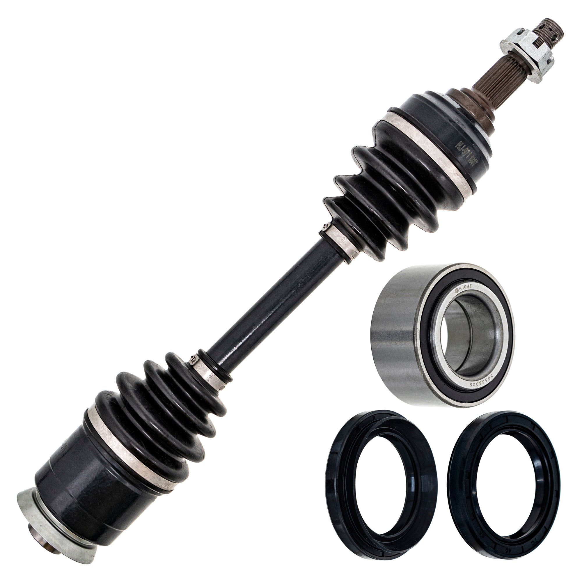 Axle with Wheel Bearing and Seal Kit for zOTHER Arctic Cat Textron Cat NICHE MK1009479