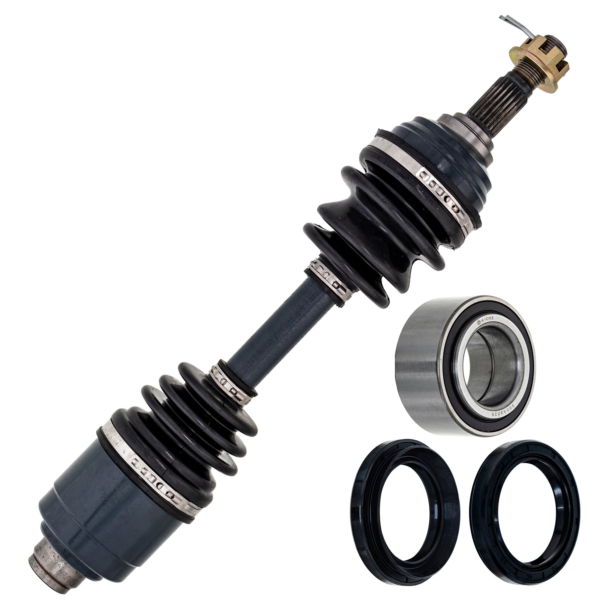 Axle with Wheel Bearing and Seal Kit for zOTHER Arctic Cat Textron Cat NICHE MK1009483