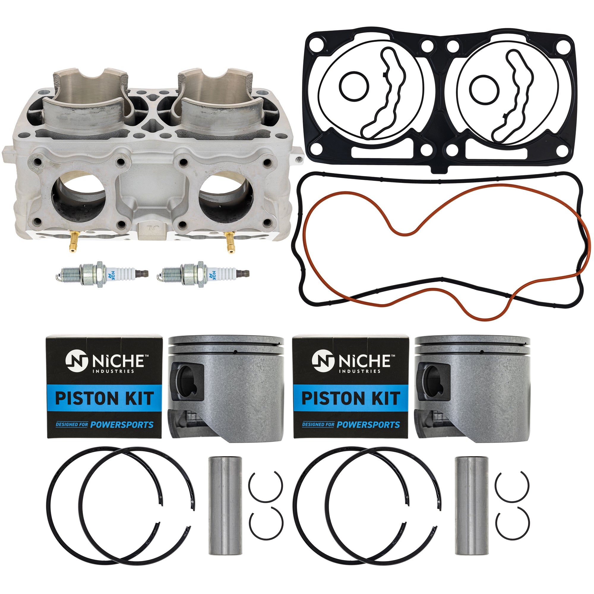 Cylinder Piston Gasket Spark Plug Kit for Titan Switchback SKS Rush NICHE MK1011934