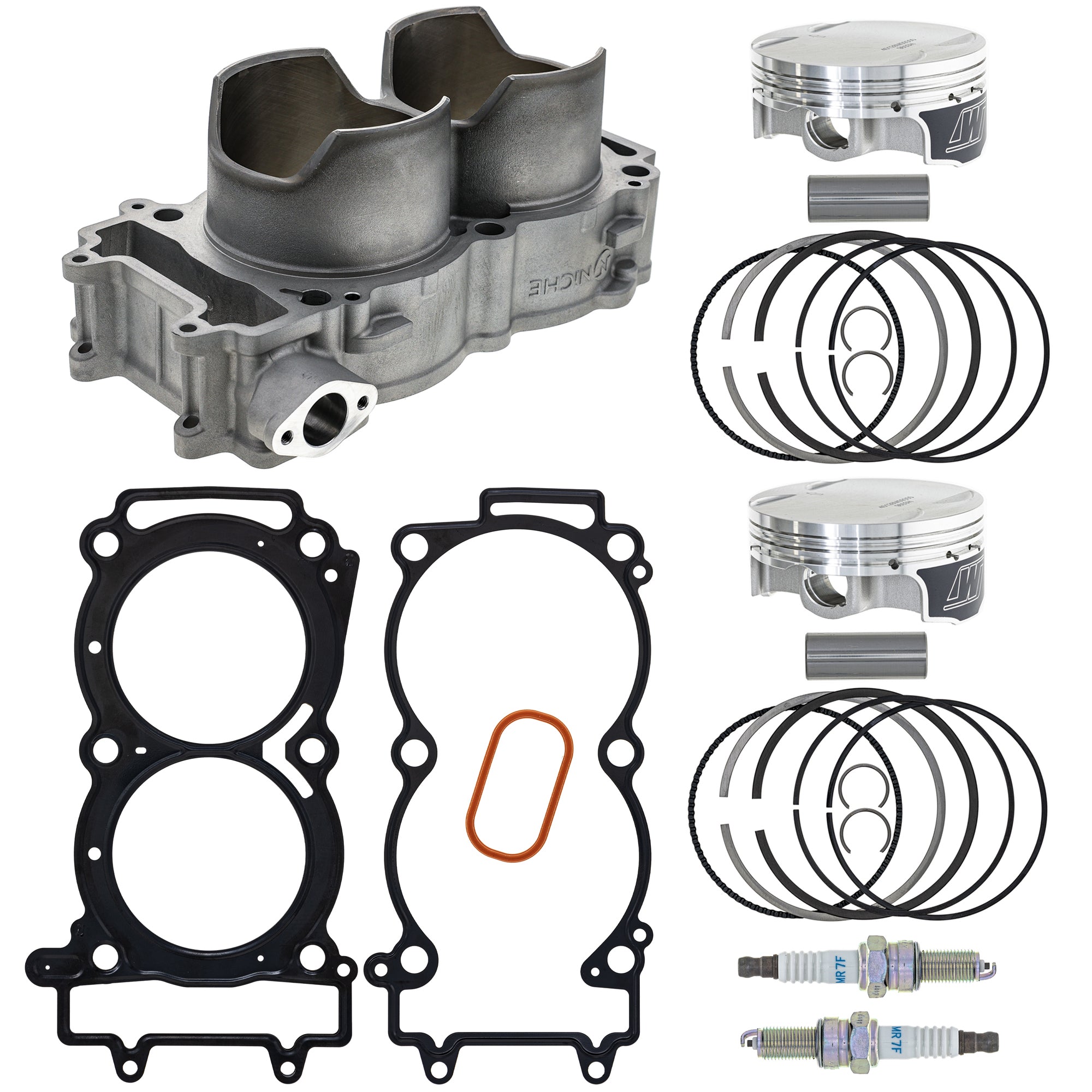 Cylinder Piston Gasket Spark Plug Kit for RZR RMK Ranger General NICHE MK1011938