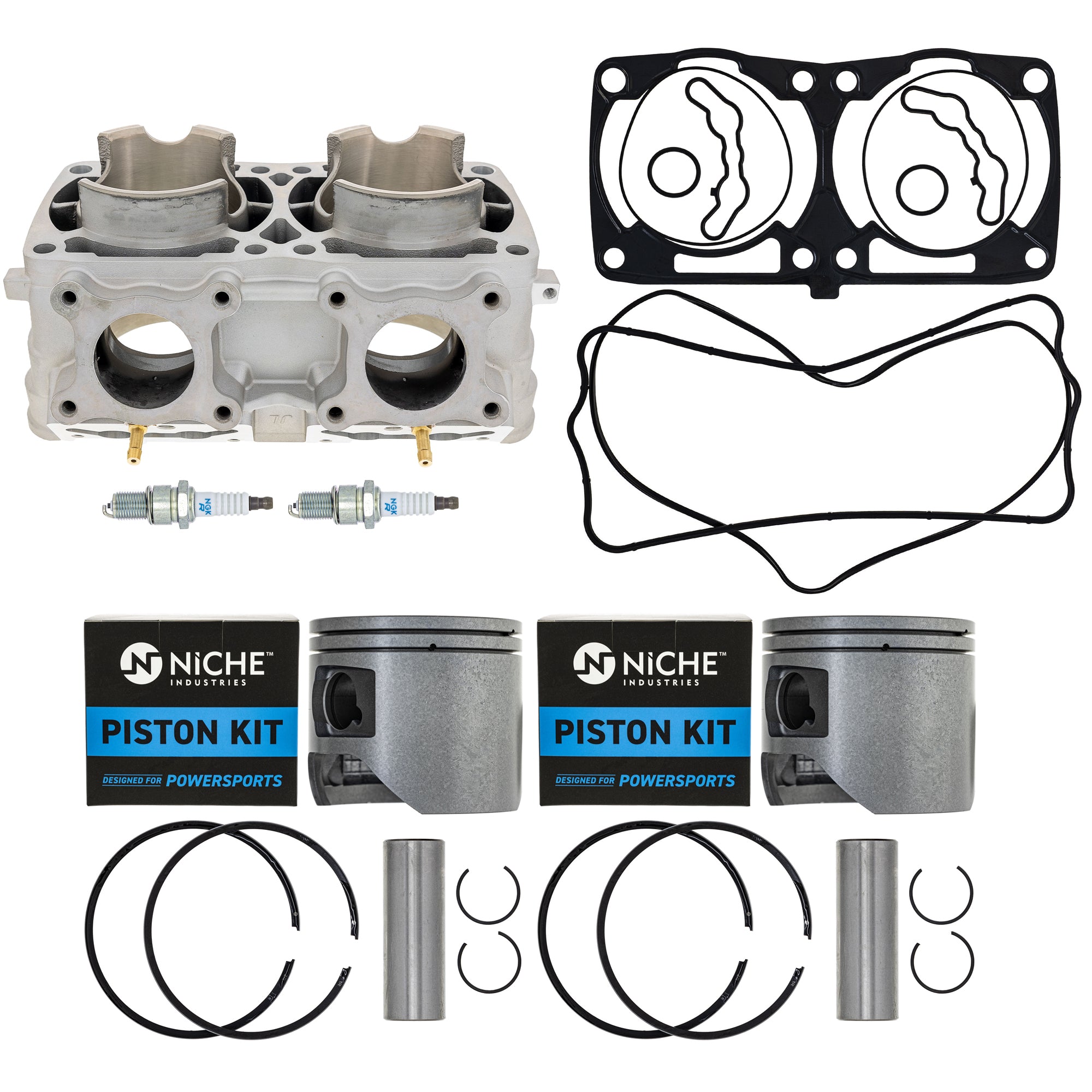 Cylinder Piston Gasket Spark Plug Kit for Titan Switchback SKS Rush NICHE MK1011949
