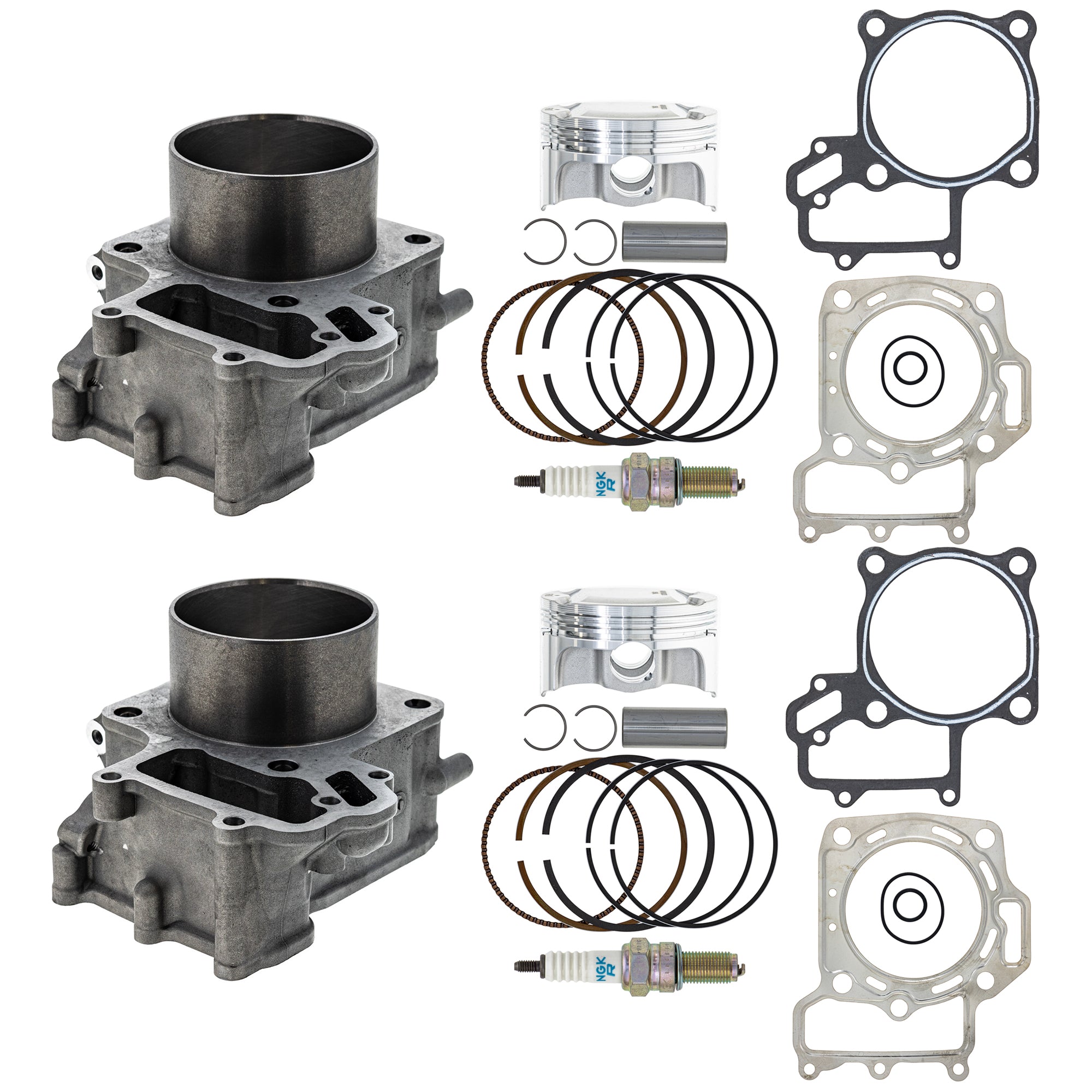Cylinder Piston Gasket Spark Plug Kit for Prairie KFX700 NICHE MK1011977