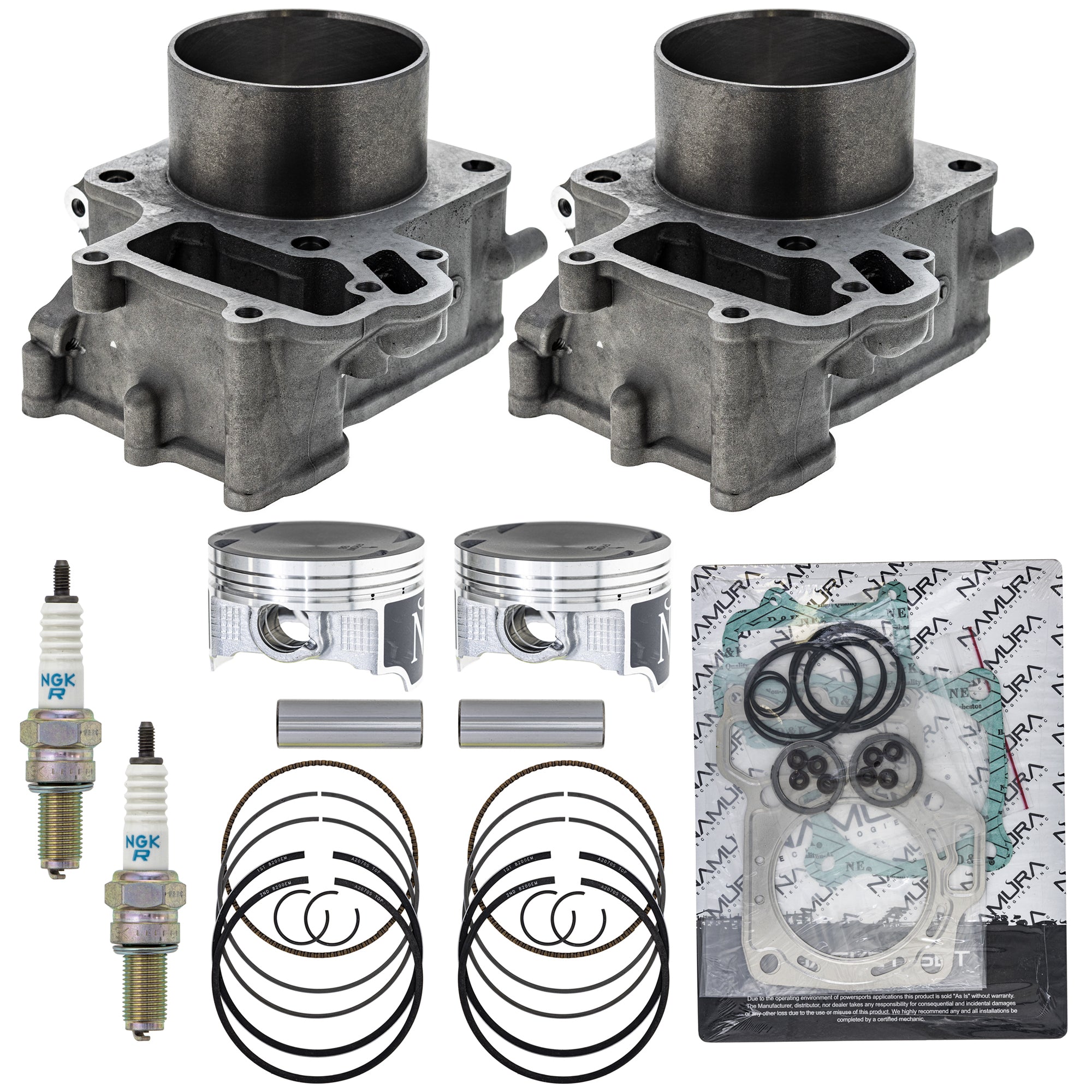 Cylinder Piston Gasket Spark Plug Kit for Prairie KFX700 NICHE MK1011979