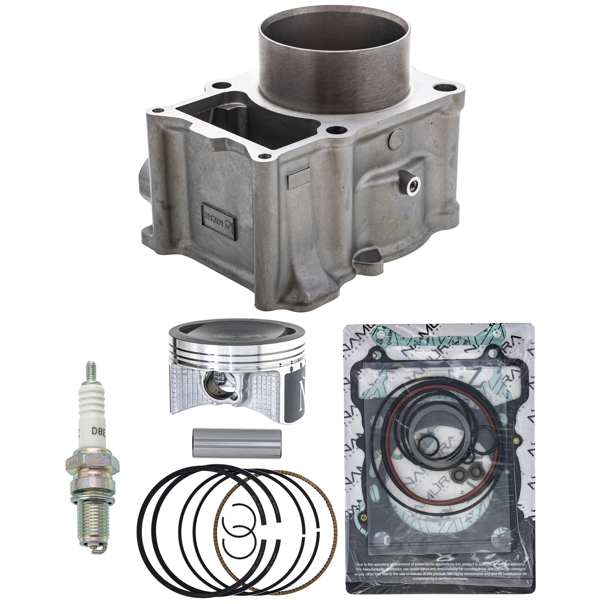 Cylinder Piston Gasket Spark Plug Kit for Wolverine Rhino Kodiak Grizzly NICHE MK1012006