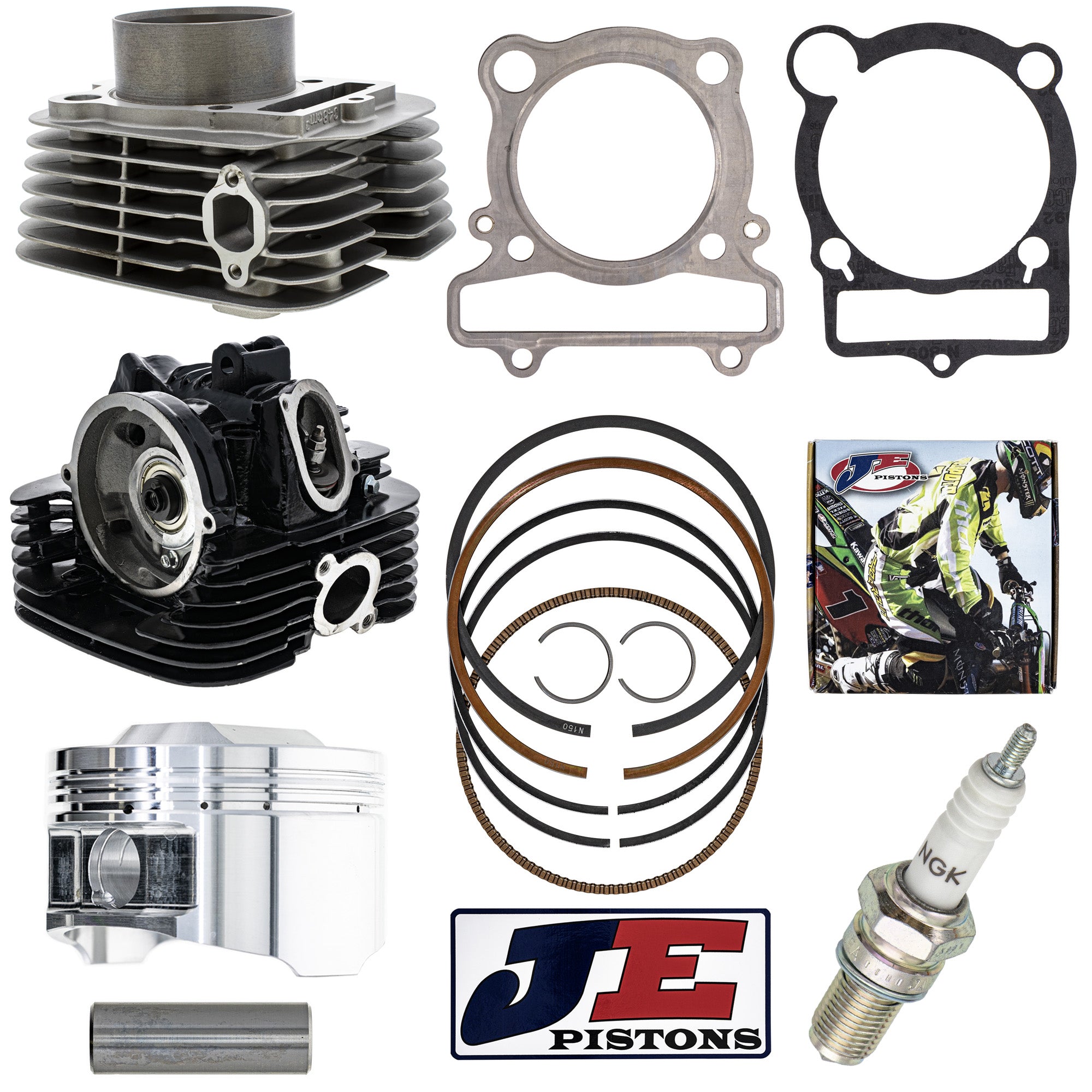 Cylinder Head Piston Gasket Spark Plug Kit for Wolverine Warrior Raptor Moto NICHE MK1012441