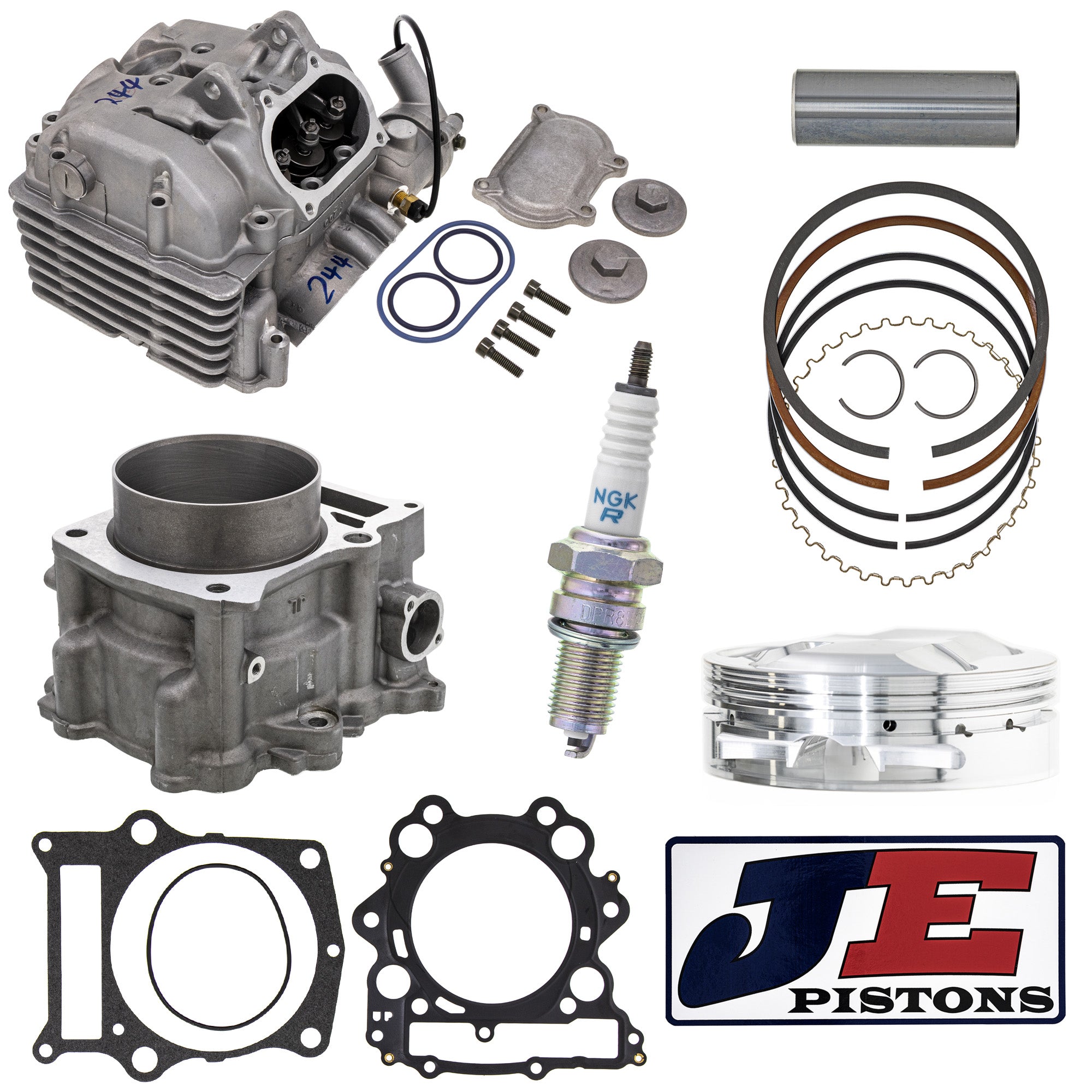 Cylinder Head Piston Gasket Spark Plug Kit for Rhino Grizzly NICHE MK1012449
