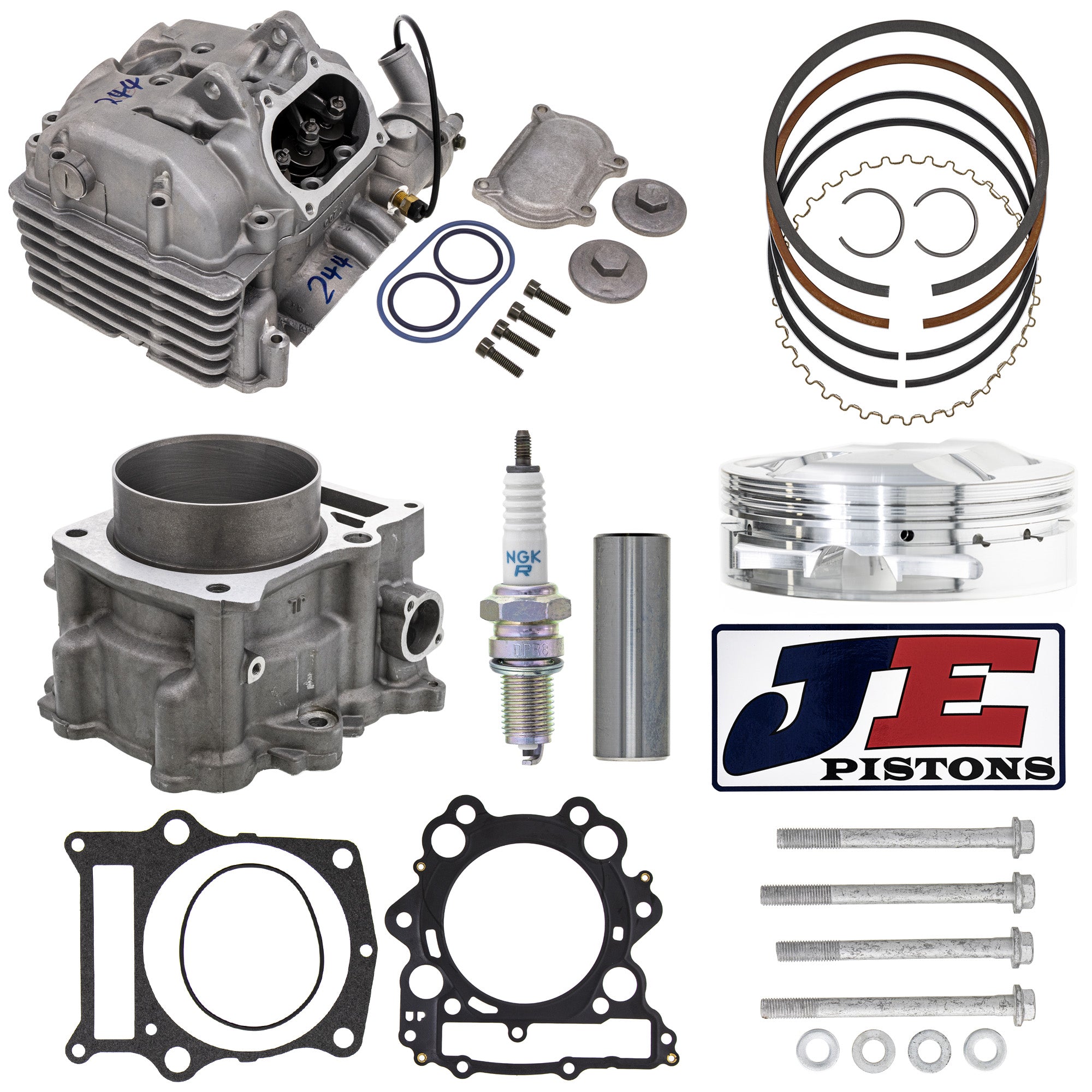 Cylinder Head Piston Gasket Stud Spark Plug Kit for Rhino Grizzly NICHE MK1012450