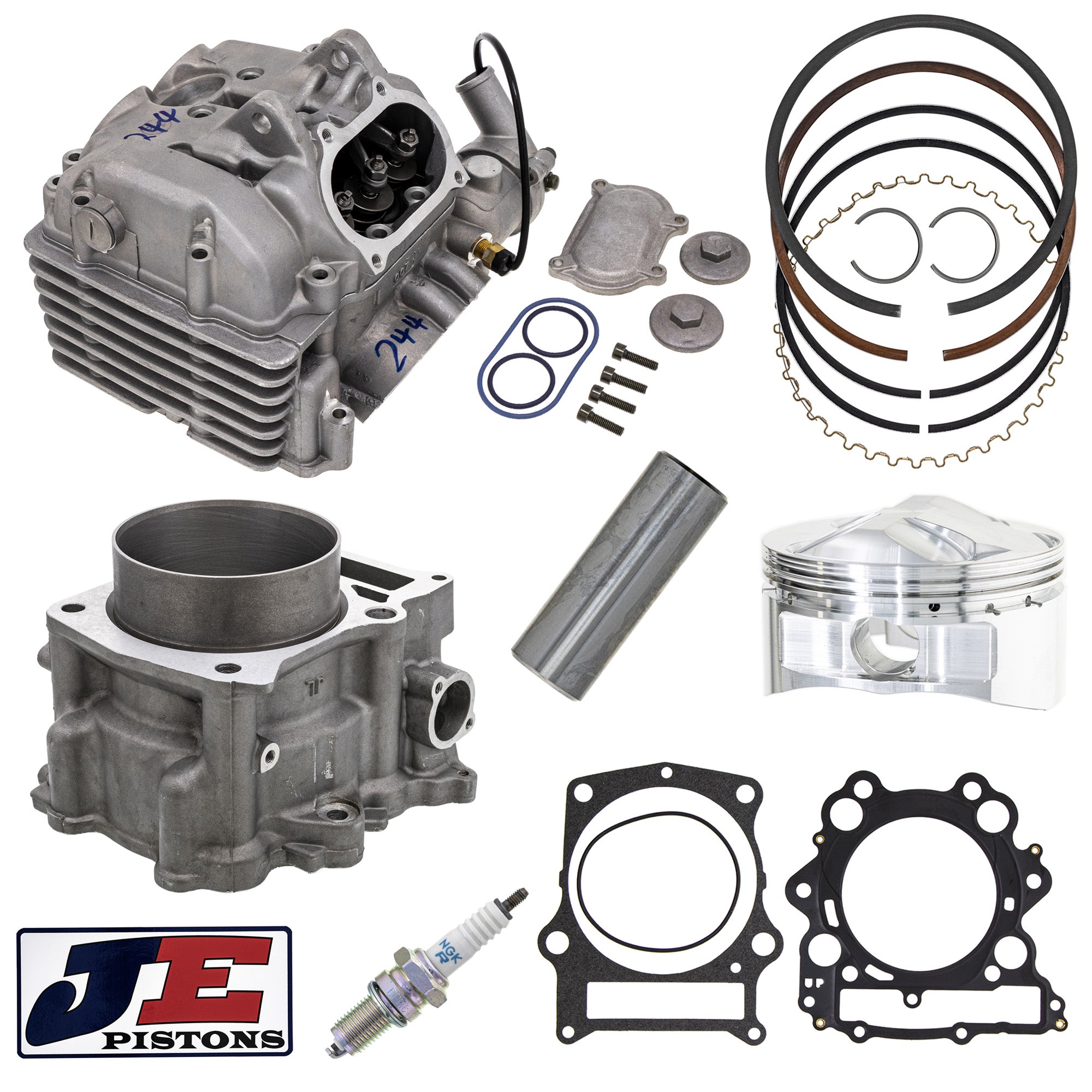 Cylinder Head Piston Gasket Spark Plug Kit for Rhino Grizzly NICHE MK1012453