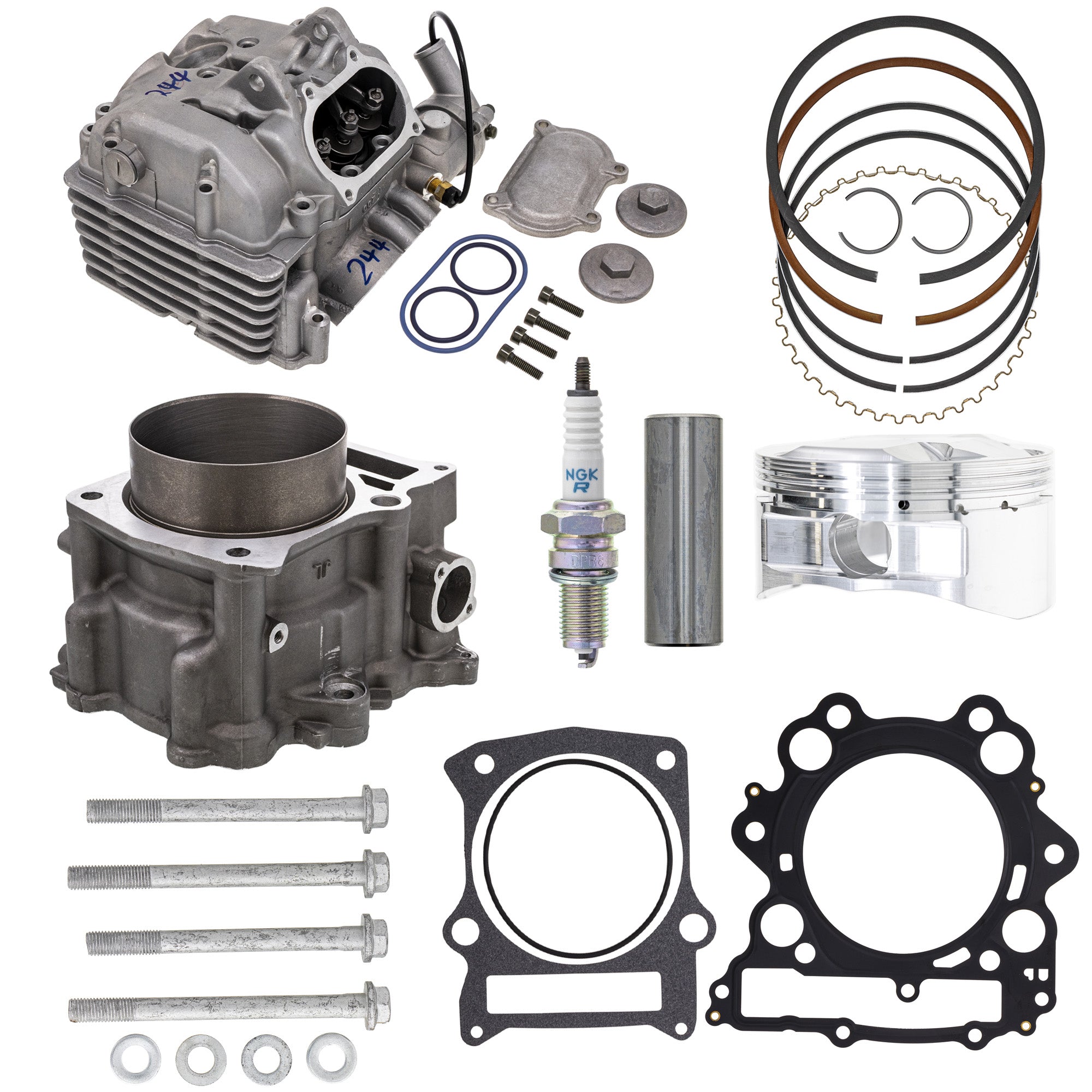Cylinder Head Piston Gasket Stud Spark Plug Kit for Rhino Grizzly NICHE MK1012458