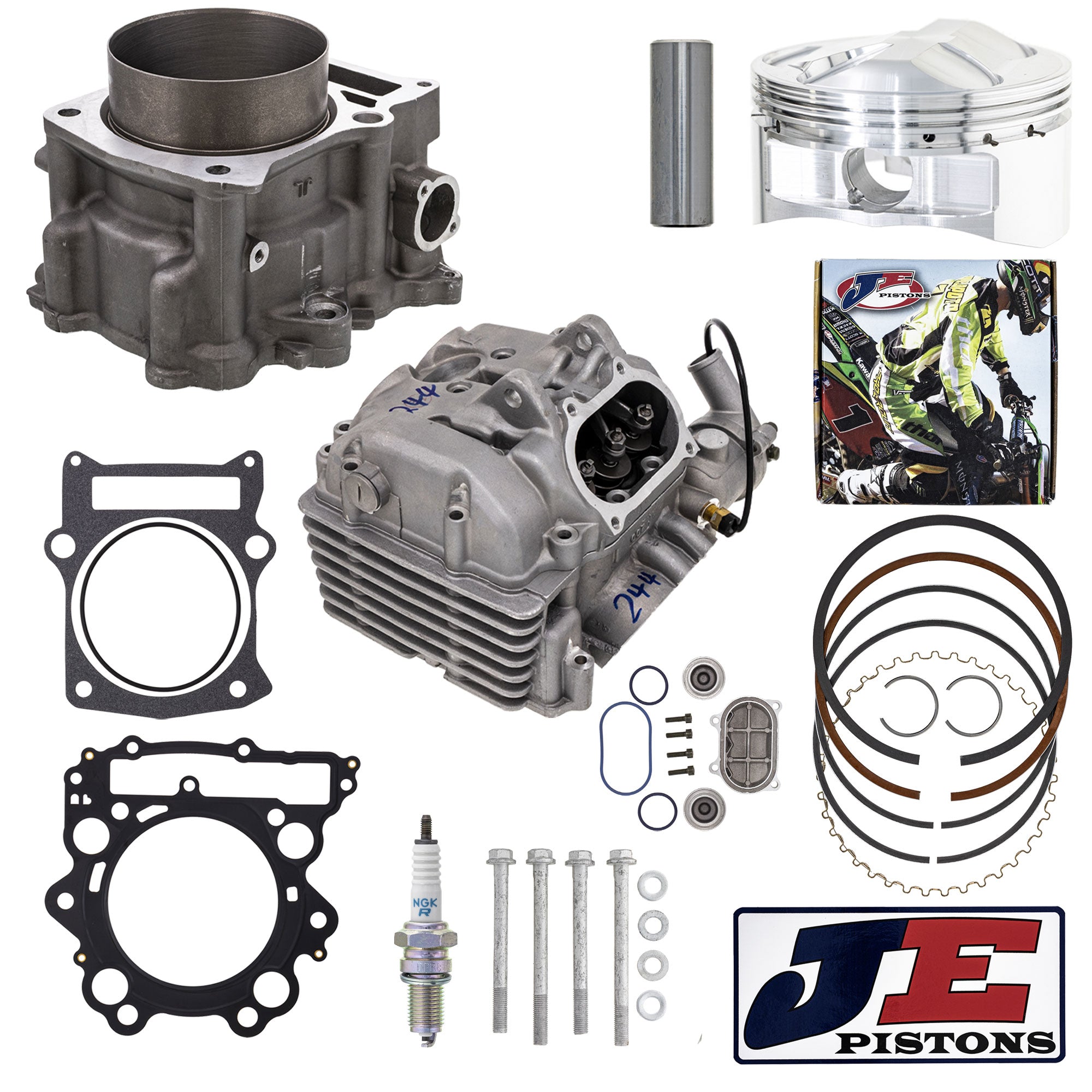 Cylinder Head Piston Gasket Stud Spark Plug Kit for Rhino Grizzly NICHE MK1012462