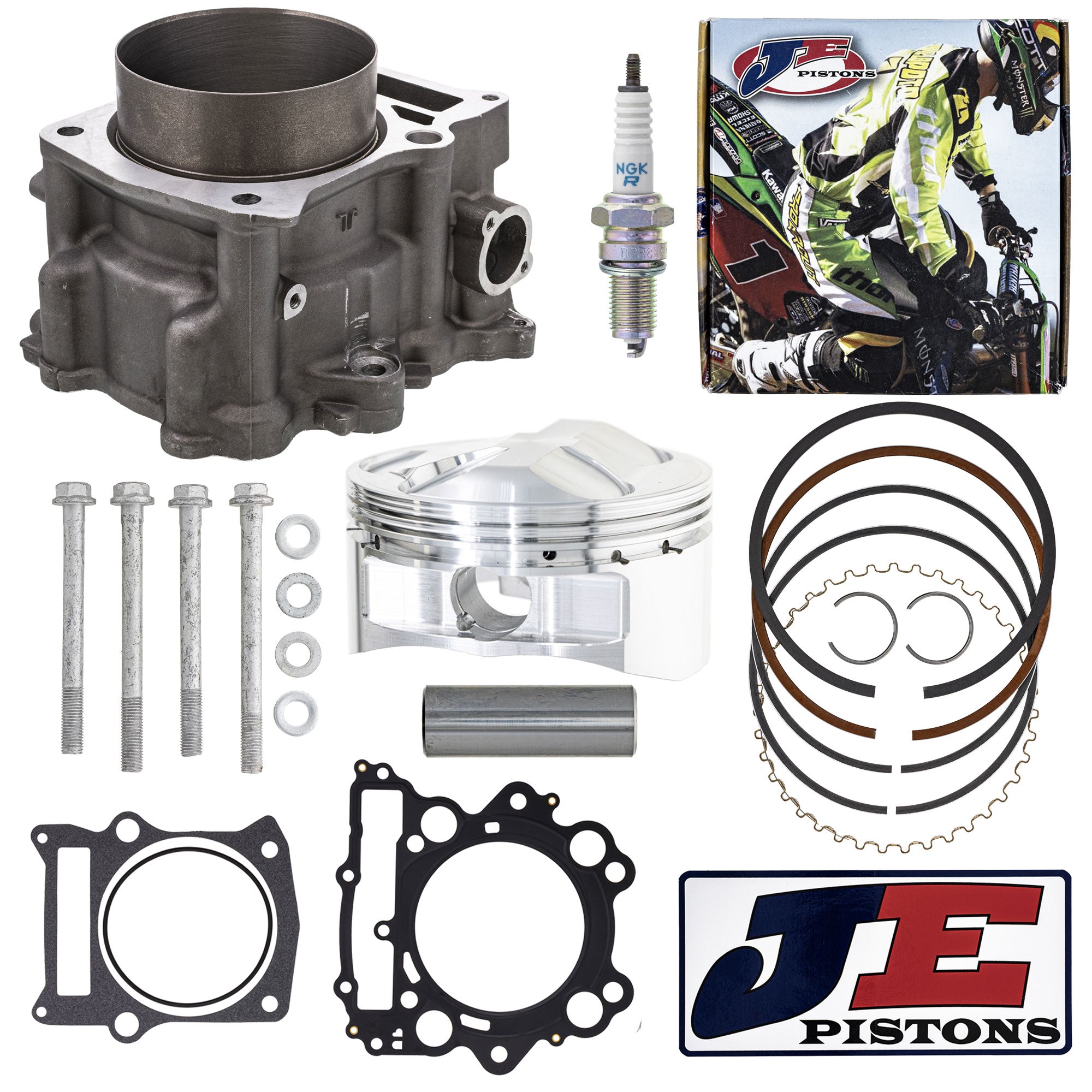 Cylinder Piston Gasket Stud Spark Plug Kit for Rhino Raptor Grizzly NICHE MK1012464