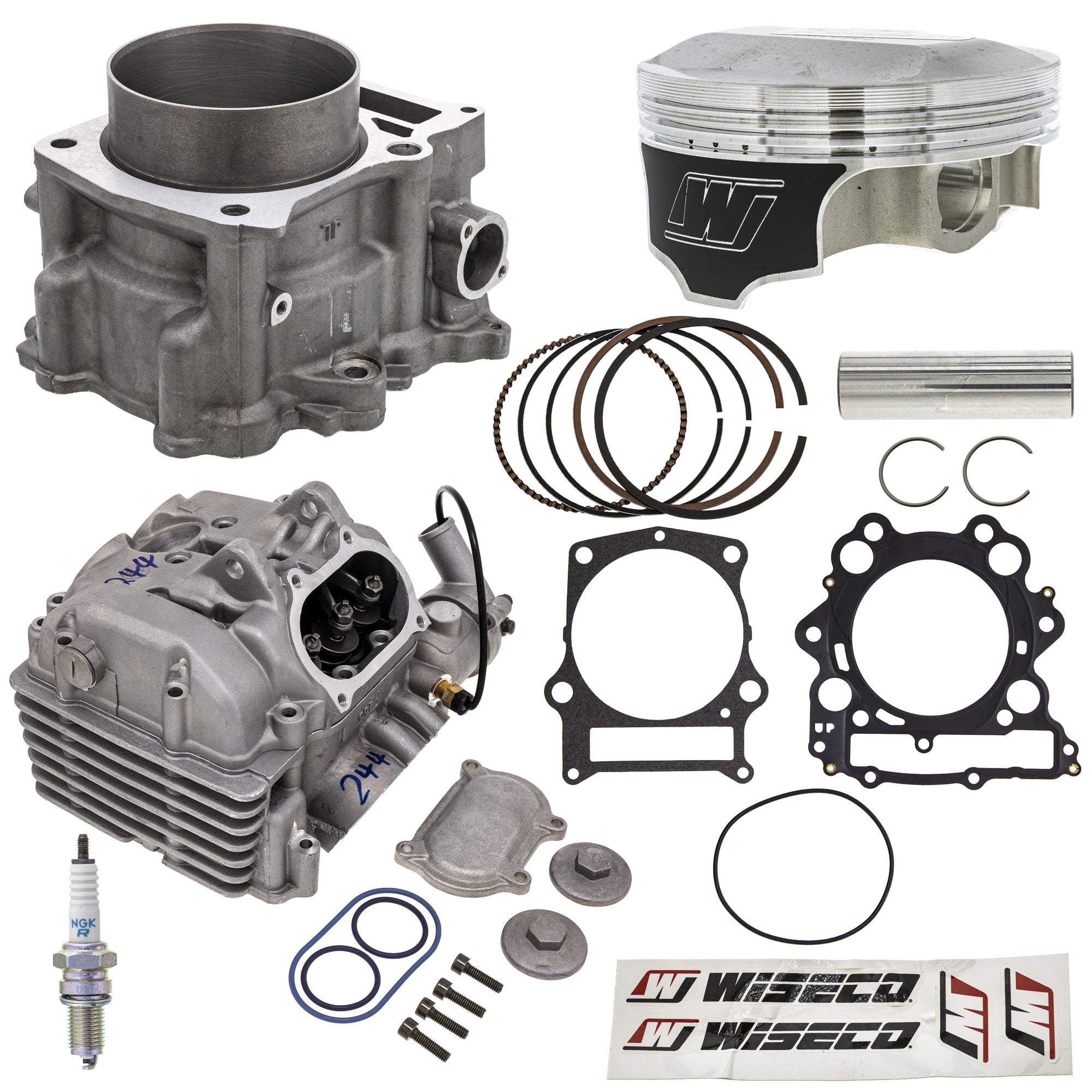 Cylinder Wiseco Piston Cylinder Head Gasket Spark Plug Kit for Rhino Grizzly NICHE MK1012487