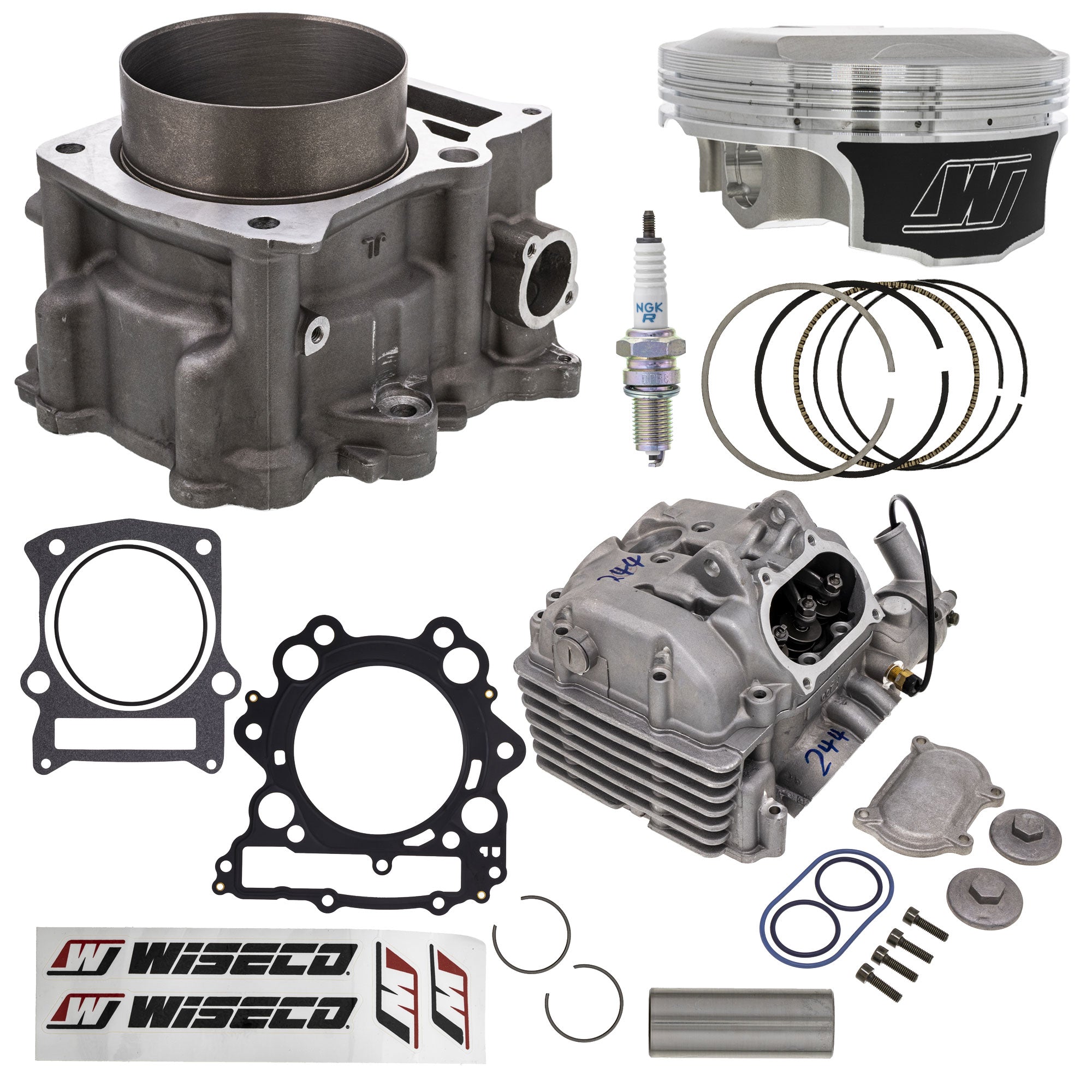 Cylinder Wiseco Piston Cylinder Head Gasket Spark Plug Kit for Rhino Grizzly NICHE MK1012492