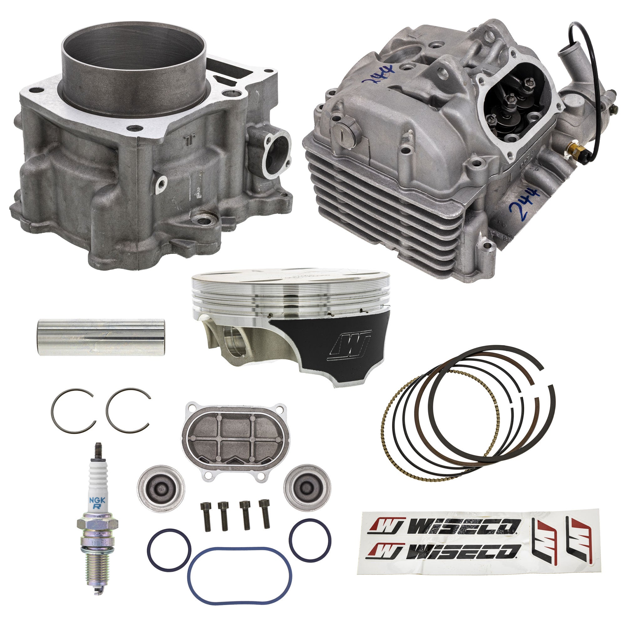 Cylinder Wiseco Piston Cylinder Head Gasket Spark Plug Kit for Rhino Grizzly NICHE MK1012498