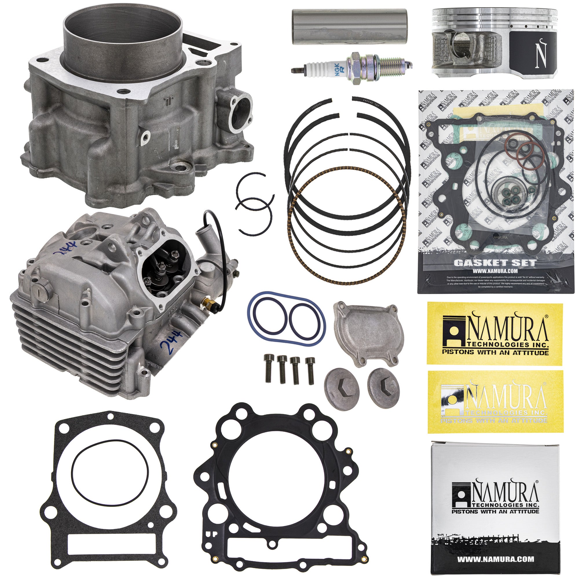 Cylinder Head Piston Gasket Spark Plug Kit for Rhino Grizzly NICHE MK1012559