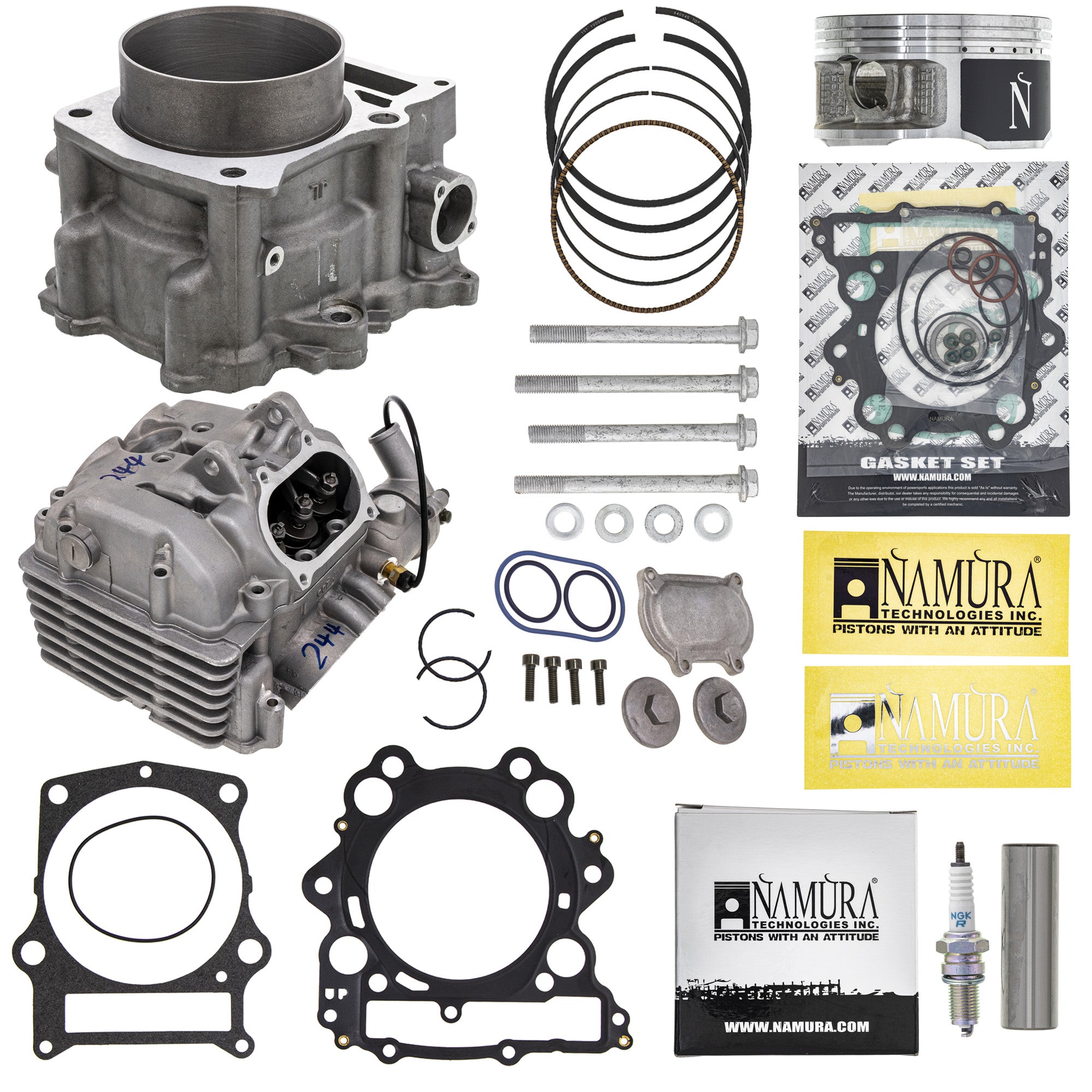 Cylinder Head Piston Gasket Stud Spark Plug Kit for Rhino Grizzly NICHE MK1012560