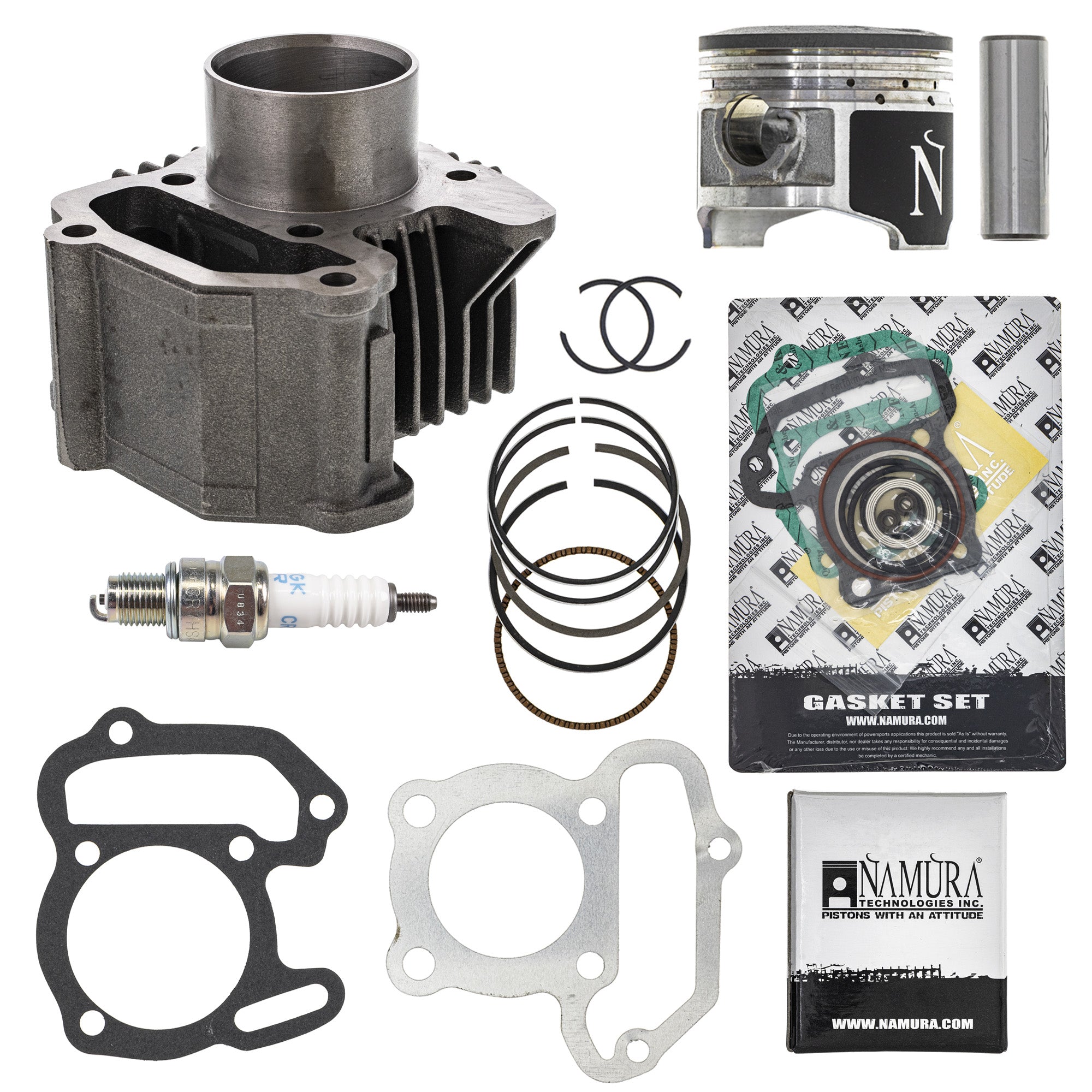 Cylinder Piston Gasket Spark Plug Kit for Raptor Moto Grizzly Badger NICHE MK1012569