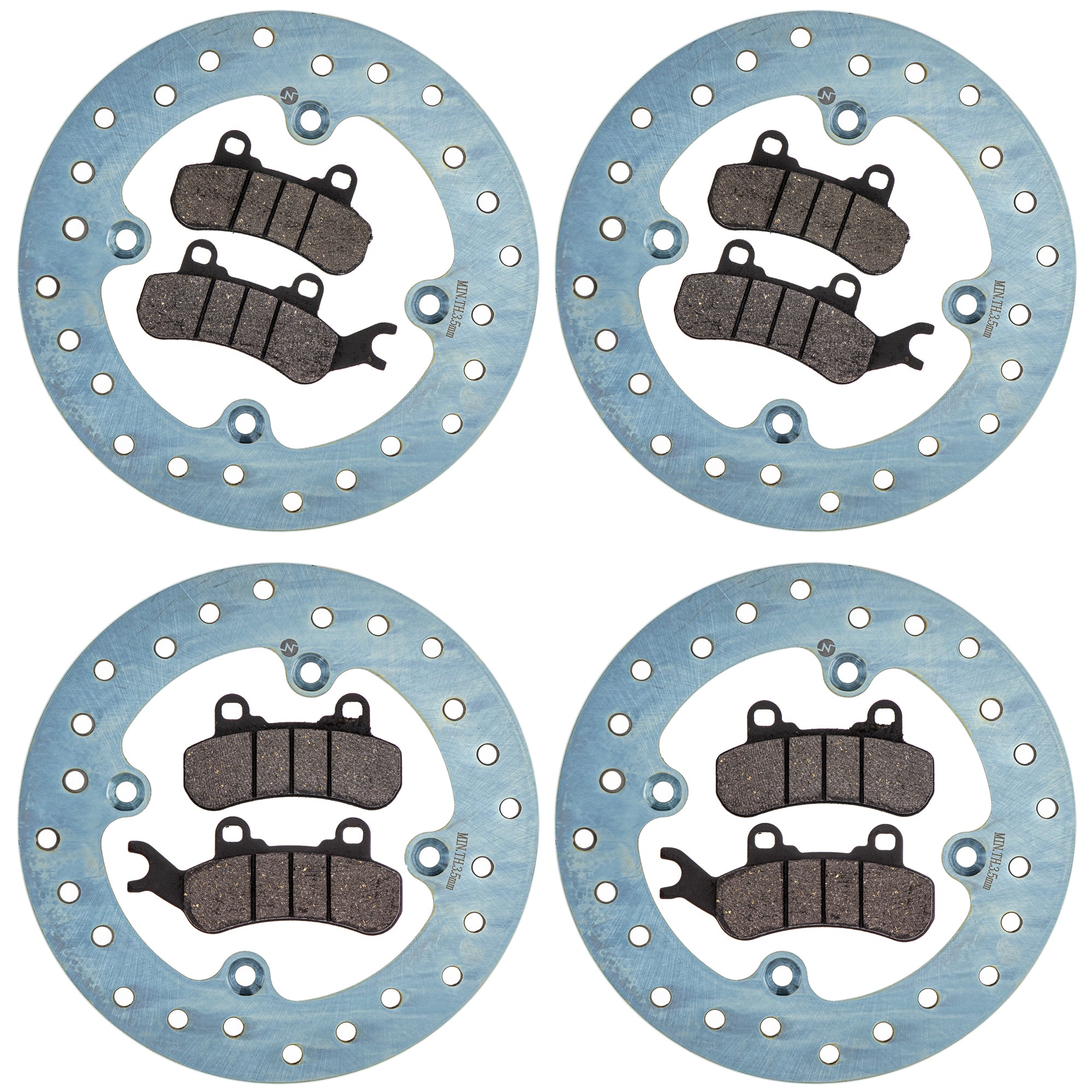 Front and Rear Brake Rotor and Pad Kit for Maverick Defender NICHE MK1014278