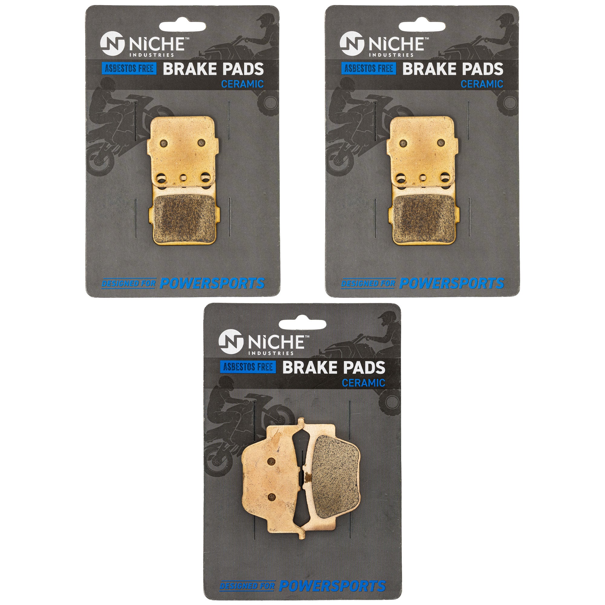 NICHE MK1014331 Complete Brake Pad Set for TRX400 TRX300 TRX250