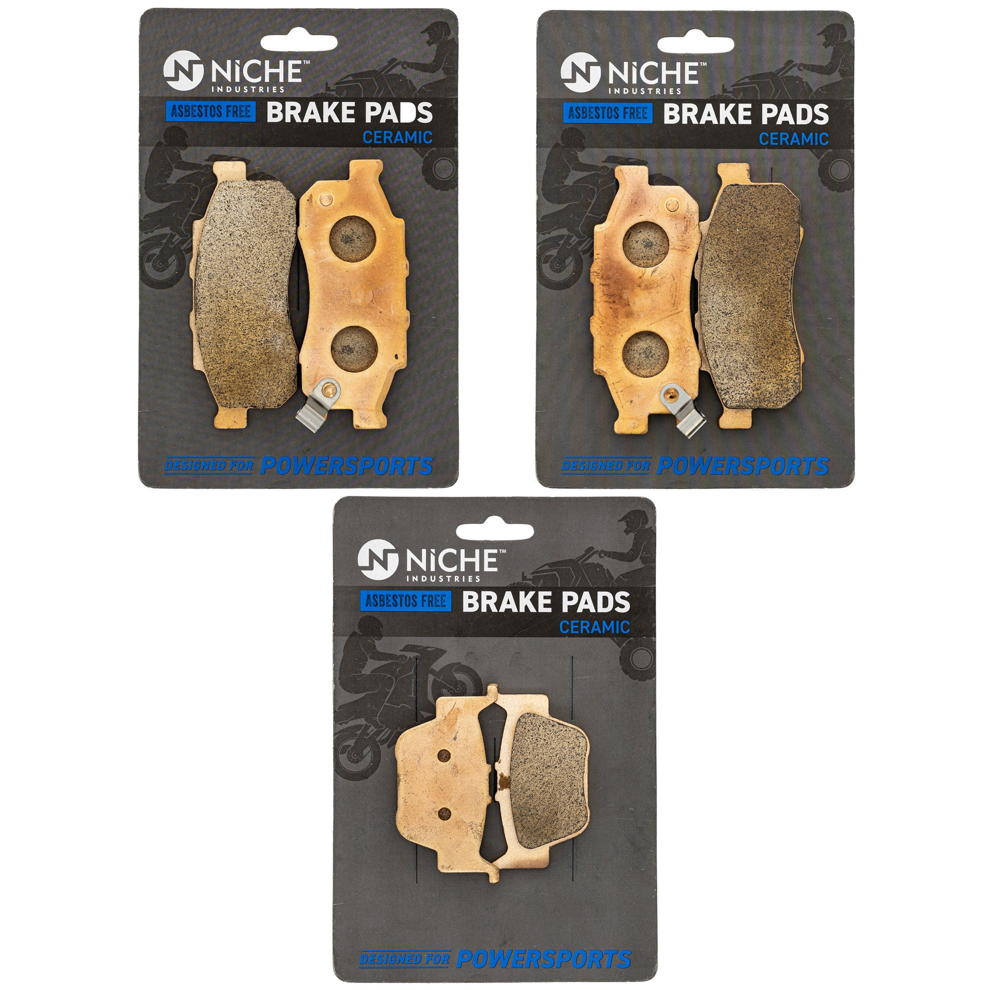 NICHE MK1014332 Complete Brake Pad Set for Pioneer FourTrax