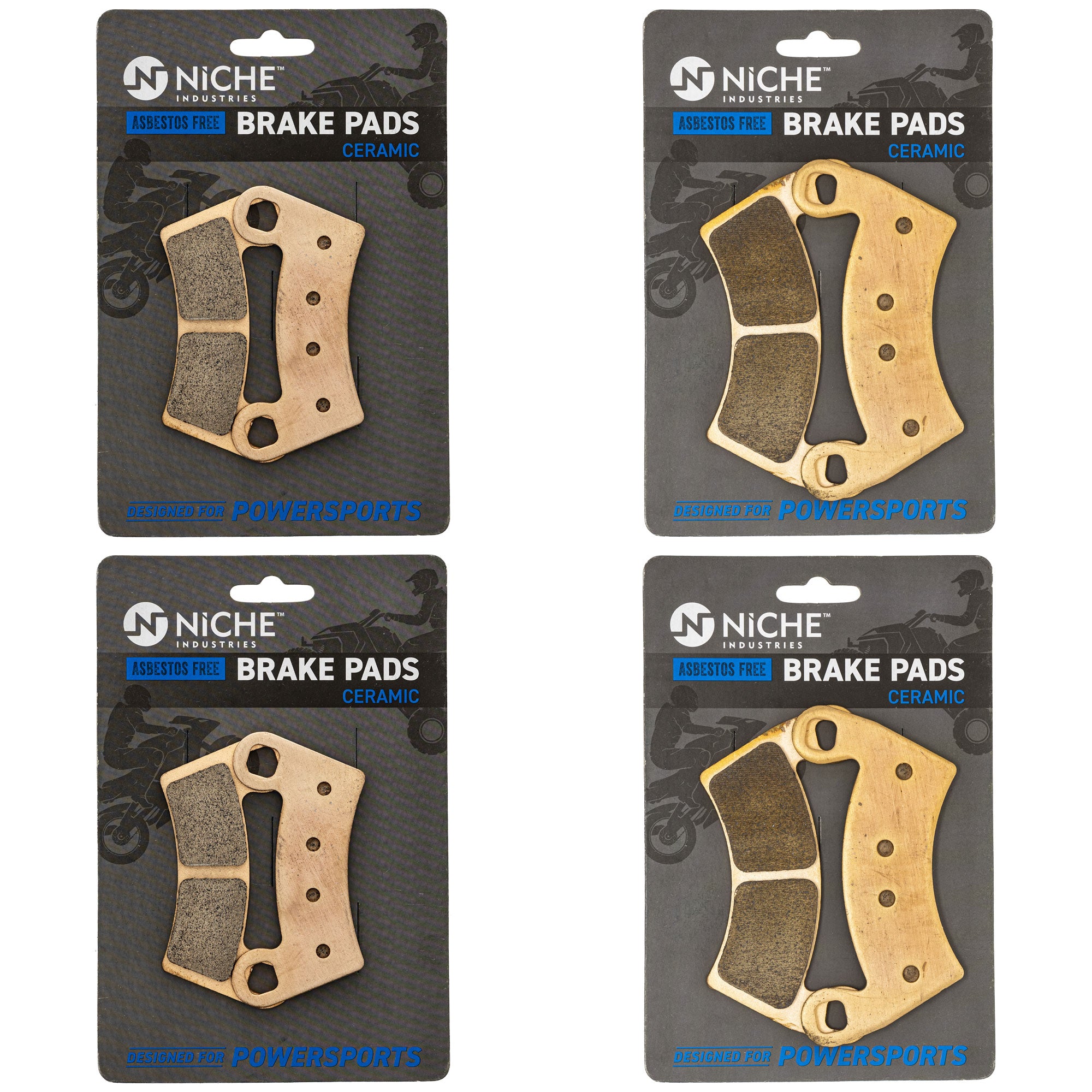 NICHE MK1014338 Complete Brake Pad Set for Sportsman RZR Ranger