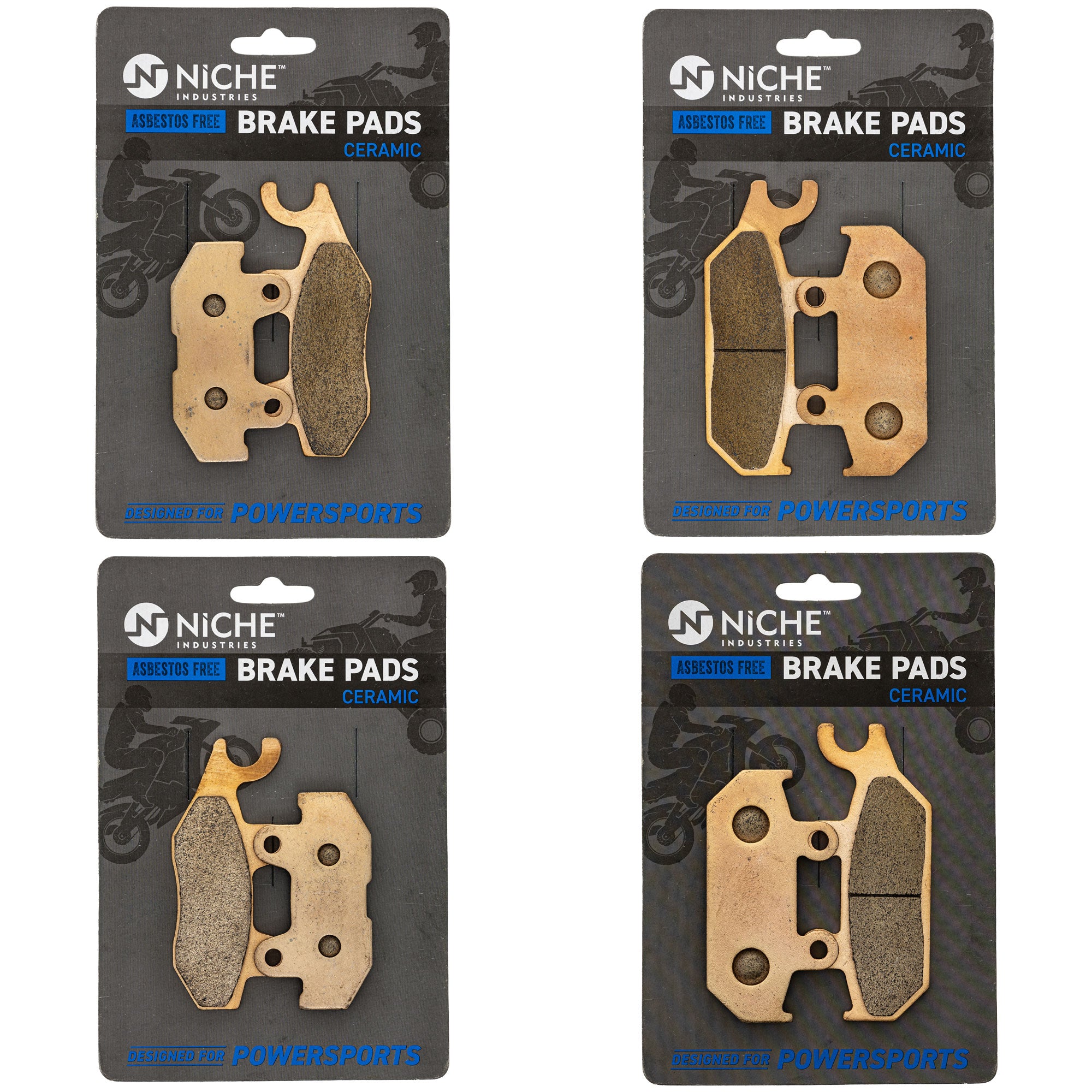 NICHE MK1014342 Complete Brake Pad Set for Wolverine Viking