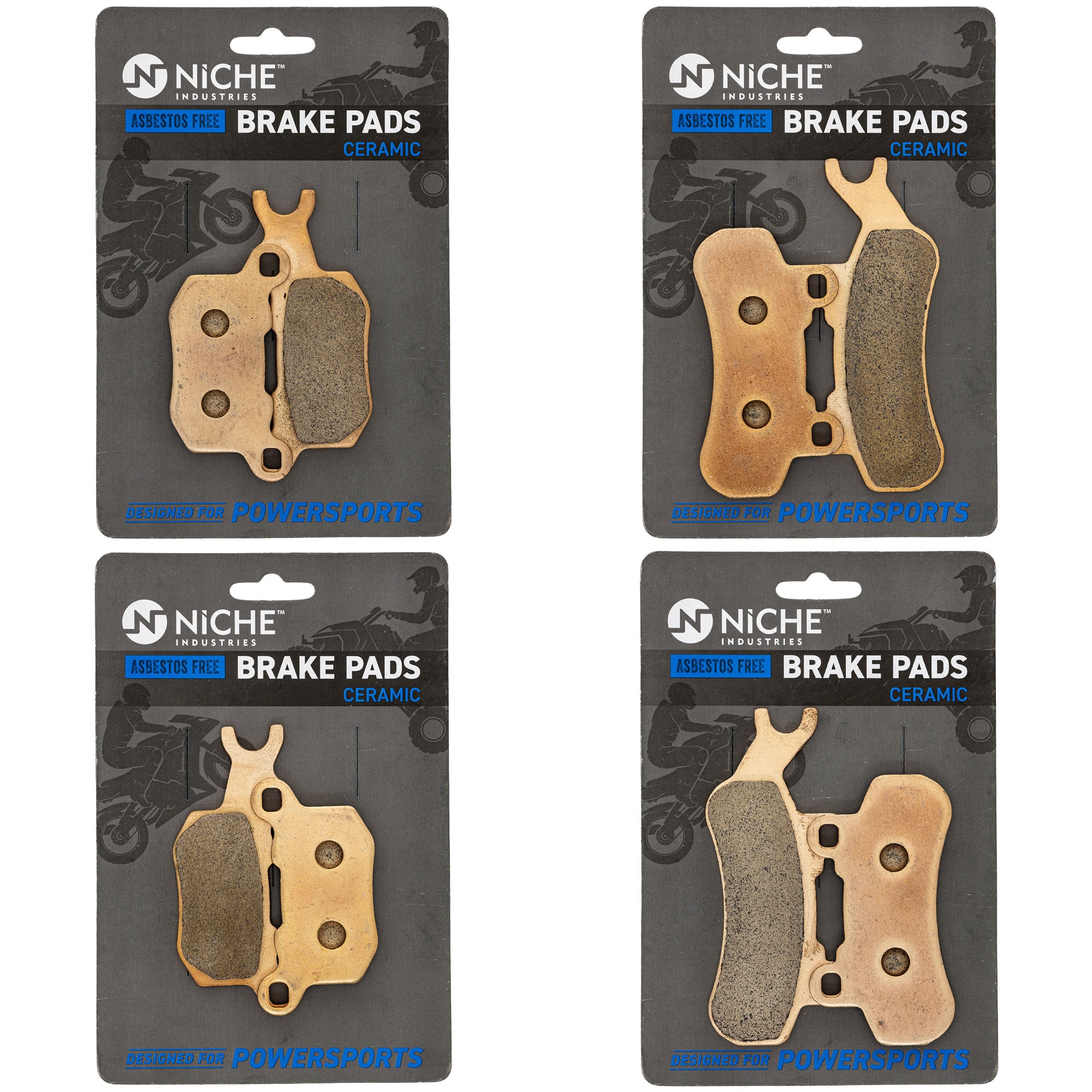 NICHE MK1014343 Complete Brake Pad Set for Traxter Maverick